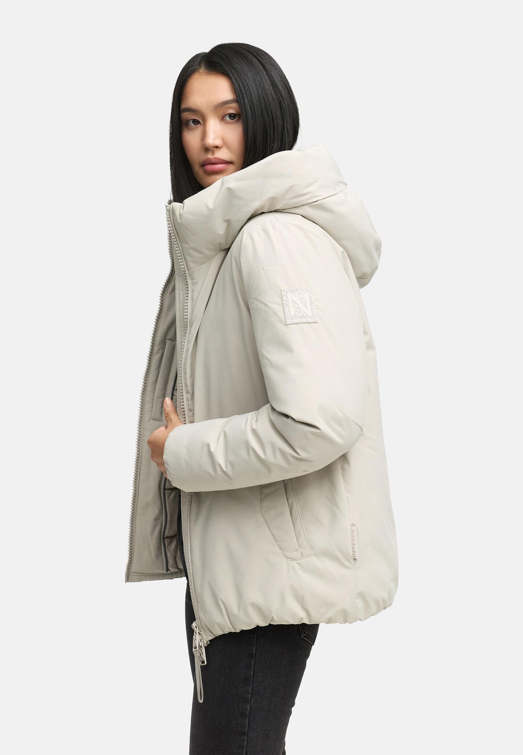 Navahoo Winterjacke »Blütenlicht 14«, mit Kapuze, Warme Damenjacke mit hohem Kragen
