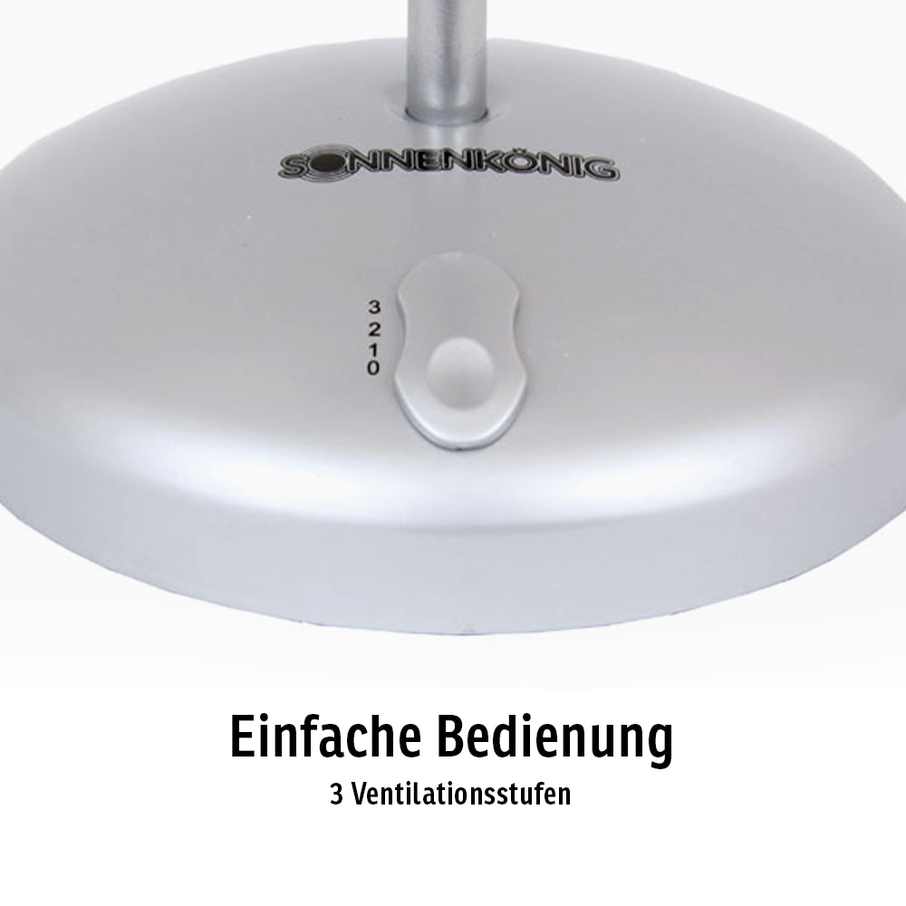 Sonnenkönig Tischventilator »Flower Fan schwarz, Leistung 9W, Tischventilator, fürs Kinderzimmer,«, PU-Schaum, frischer Trend, 5 Ventilationsblätter