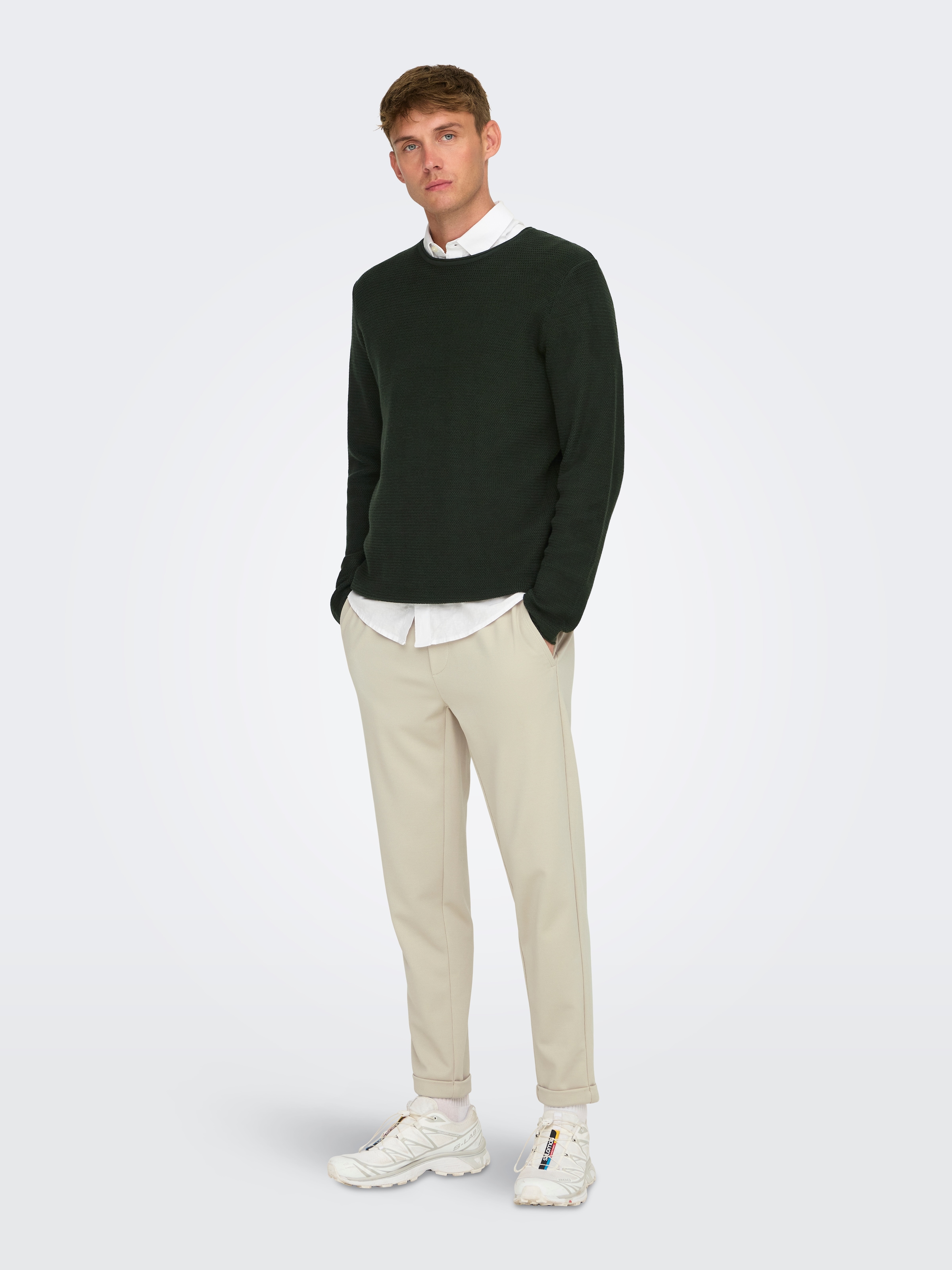 ONLY & SONS Strickpullover »ONSERIC REG 12 STRUC CREW KNIT«