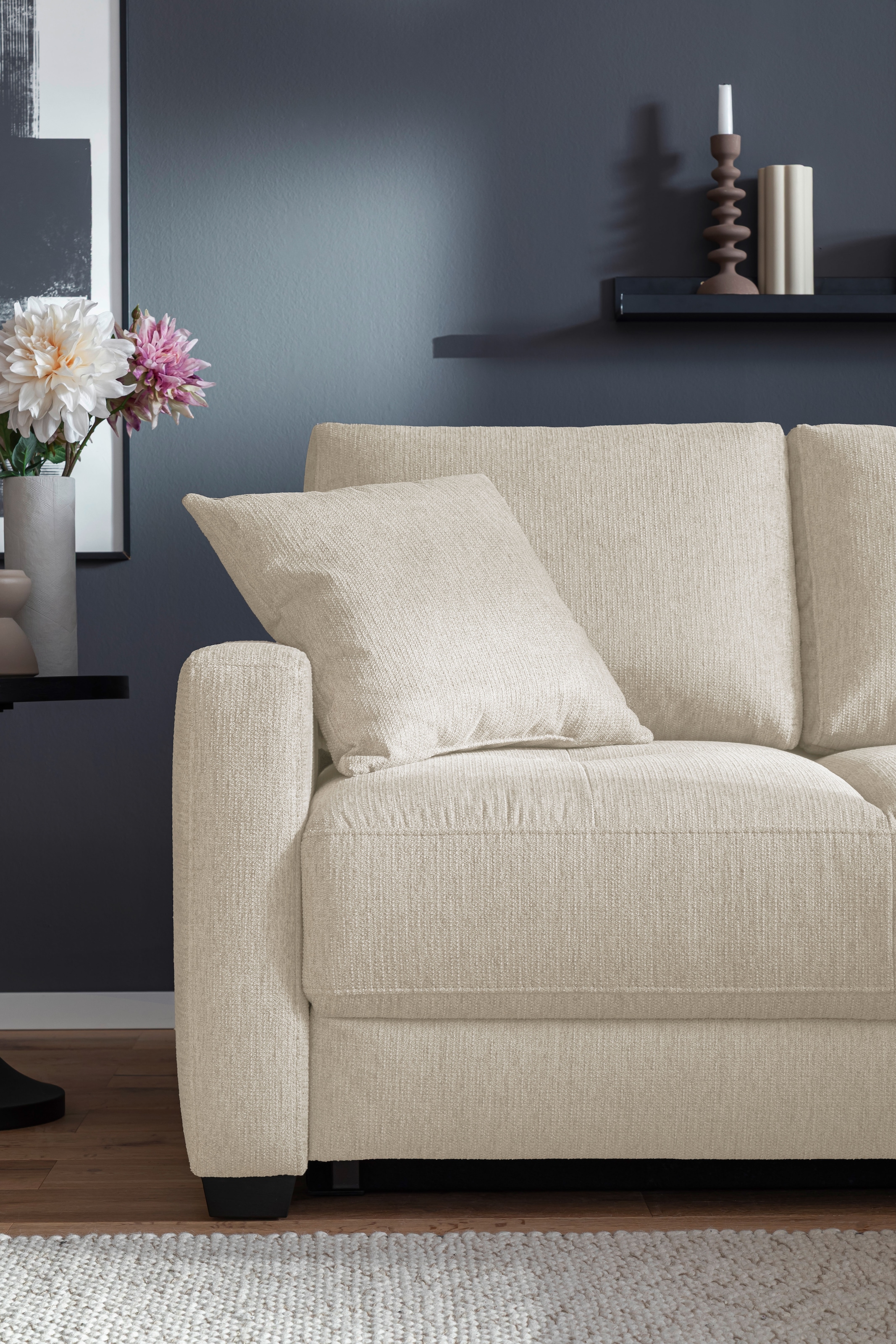 Mr. Couch Ecksofa »Pierre, L-Form mit Taschenfederkern«, mit DuraSpring-Taschenfederkern bis 140 kg belastbar