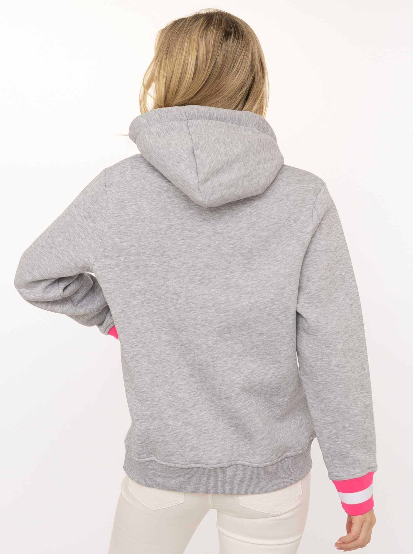 Thumbnail - Zwillingsherz Hoodie ""Rahel"", Kontrastbündchen, Kängurutasche, Langarm, Kapuze, Kordelzug