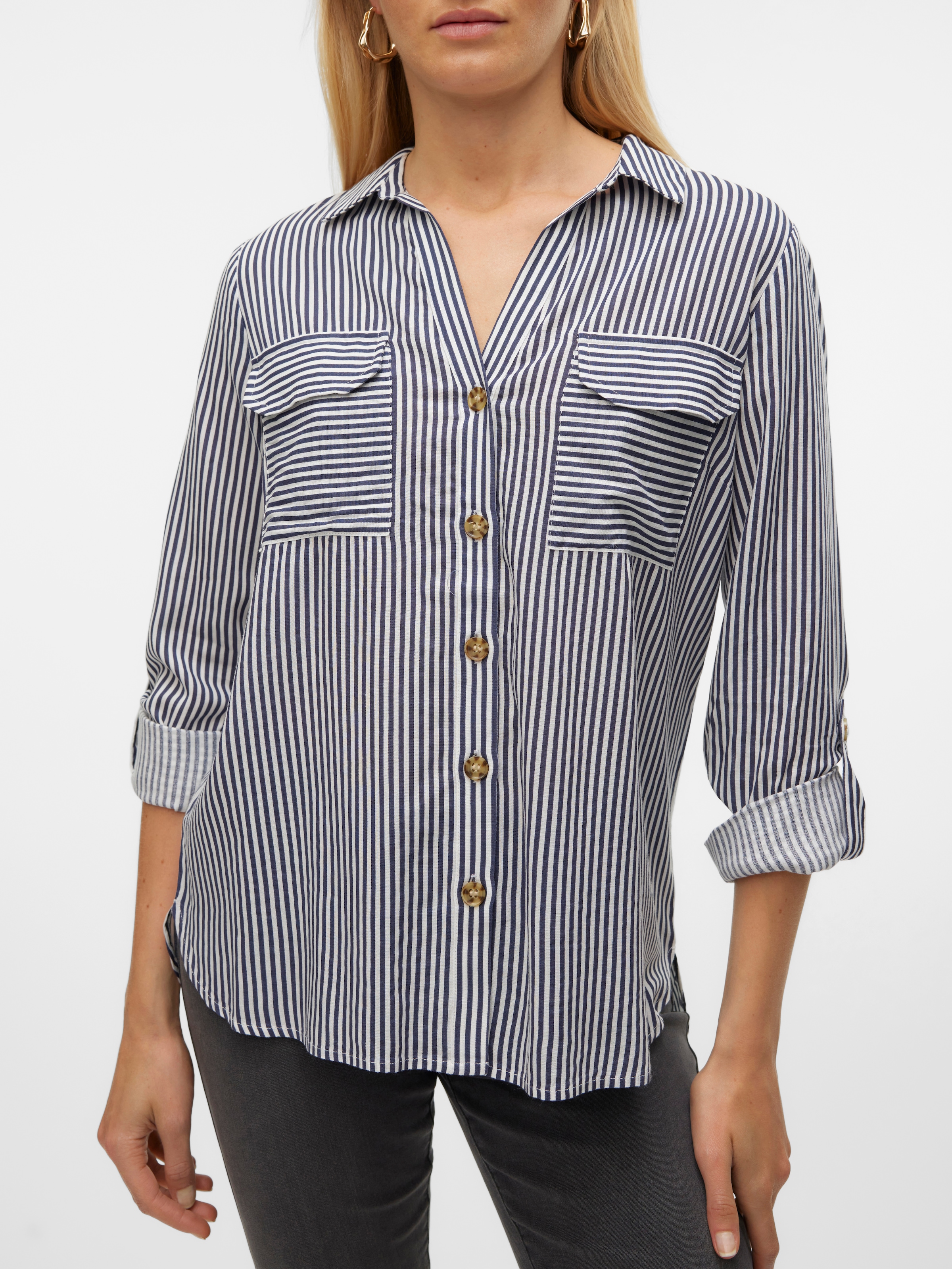 Vero Moda »VMBUMPY L/S SHIRT NEW WVN GA NOOS« Viskose, regular fit