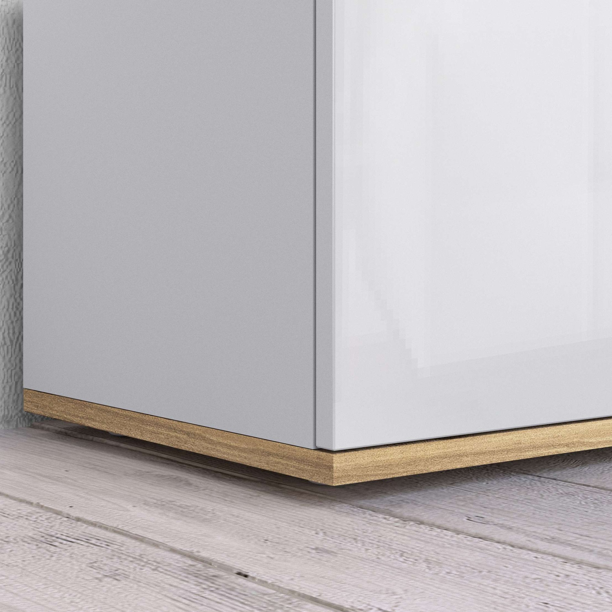 OTTO home Sideboard »BOLSENA, Kommode, Schrank,Lowboard mit 8 Fächer und offenes Ablagefach« 1 Stk. tlg. Breite 200 cm,stehend/hängend,Fronten Hochglanz lackiert,Made in Italy