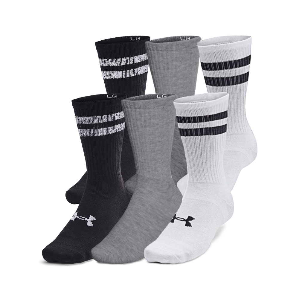 Under Armour "UA Essential 6pk Crew" Packung, 6 Stk. tlg. mit Logostickerei, atmungsaktiv, elastische Passform