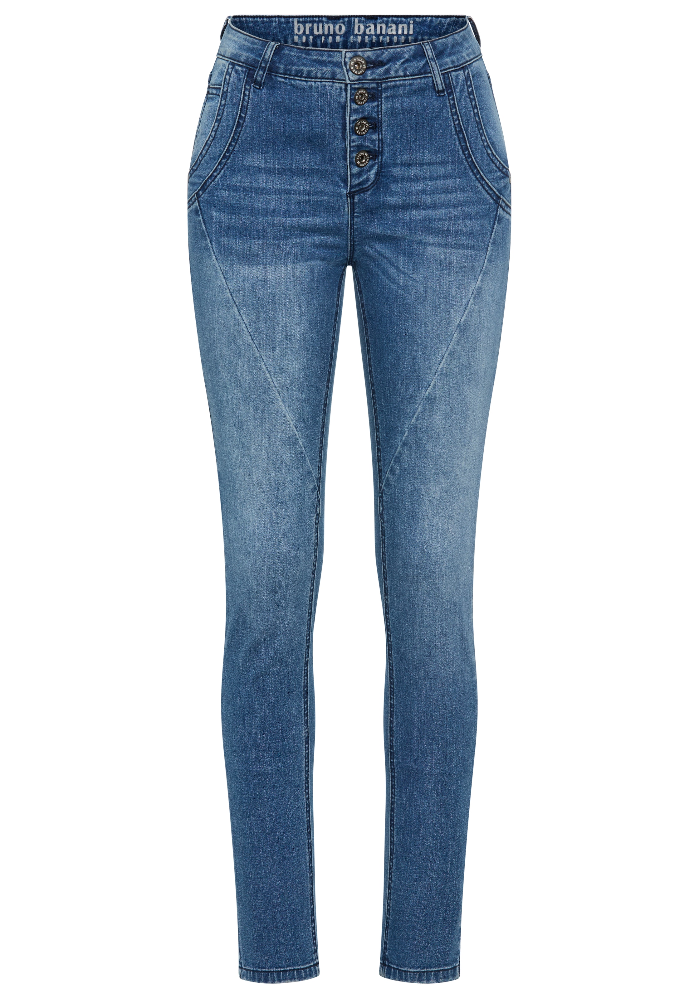 Bruno Banani Skinny-fit-Jeans, mit schrägen Nähten - NEUE KOLLEKTION