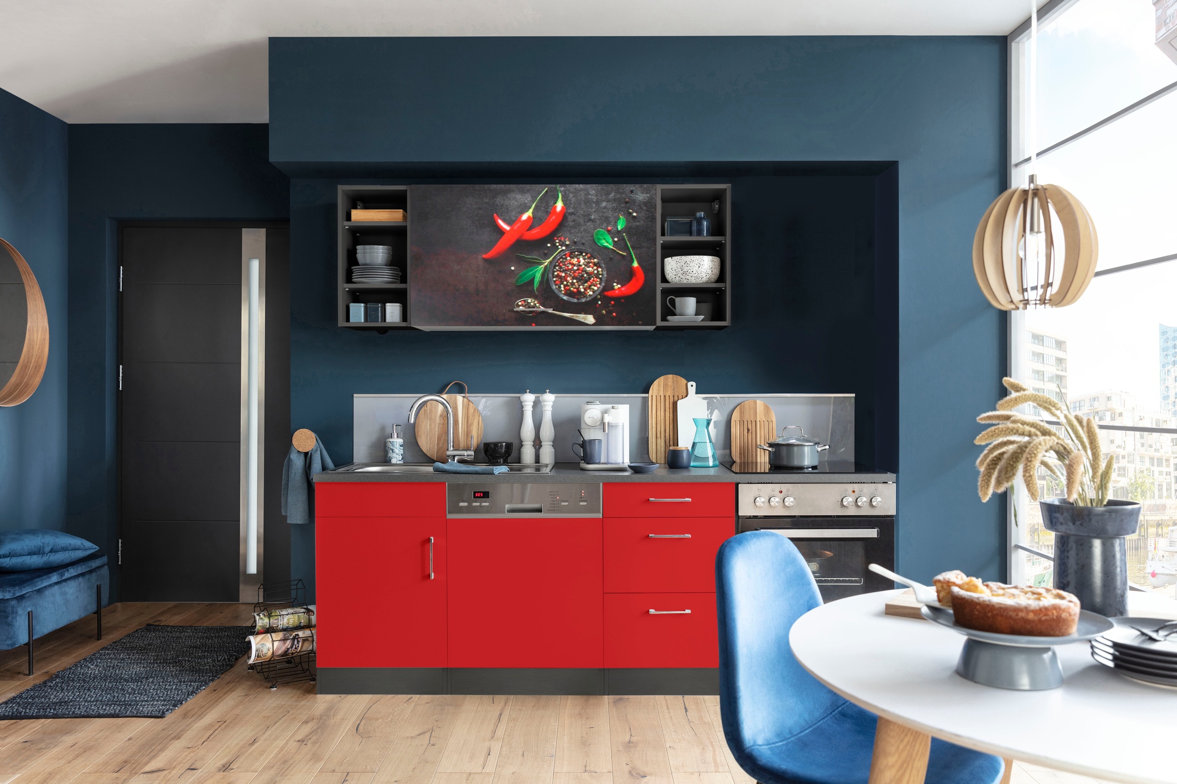 KOCHSTATION Küchenzeile "KS-Paris – Küchen mit einzigartigen Fotomotiven au günstig online kaufen