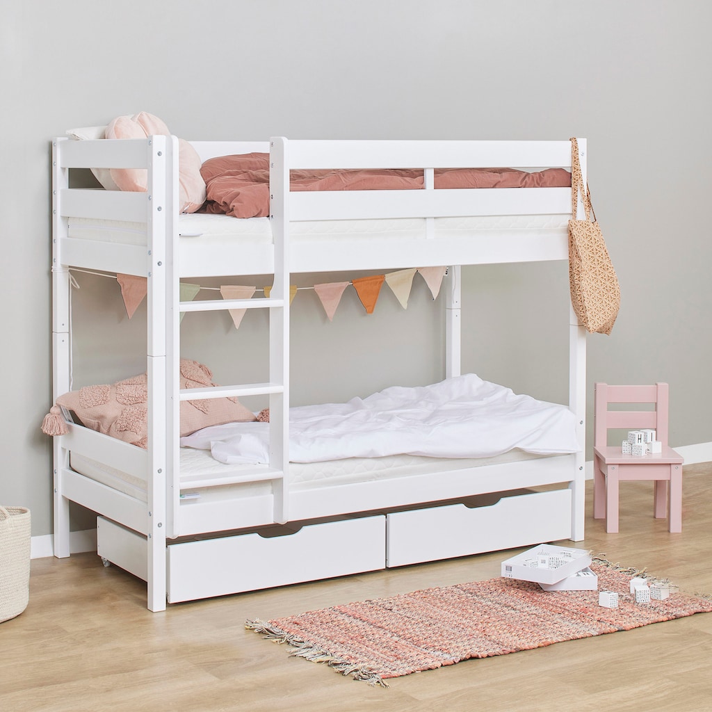 Hoppekids Etagenbett »ECO Comfort Kinderbett 90x200 oder 70x160 aus Massivholz in 4 Farben«