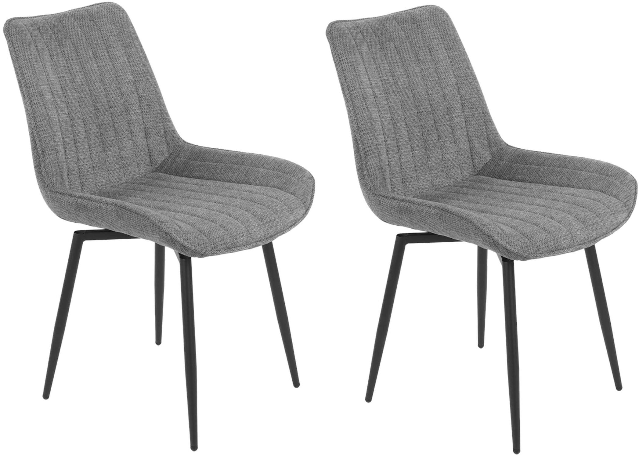 HELA 4-Fußstuhl "NEWPORT", (Set), 2 St., Microfaser-Webstoff, 4-Fuß,XL-Sitz günstig online kaufen
