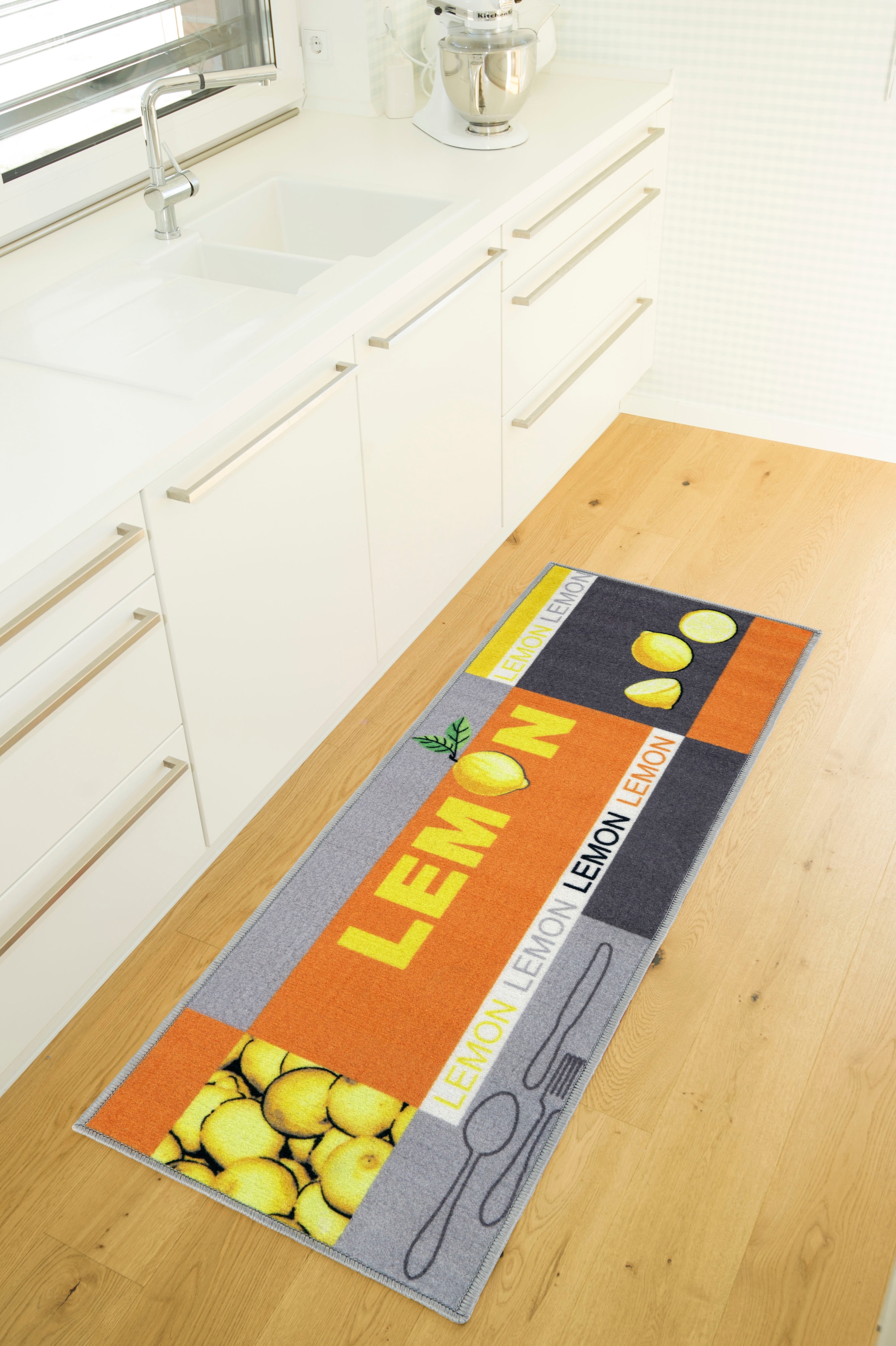 Andiamo Küchenläufer »Lemon«, rechteckig, Motiv Zitronen, mit Schriftzug, Größe 50x150 cm, Küche