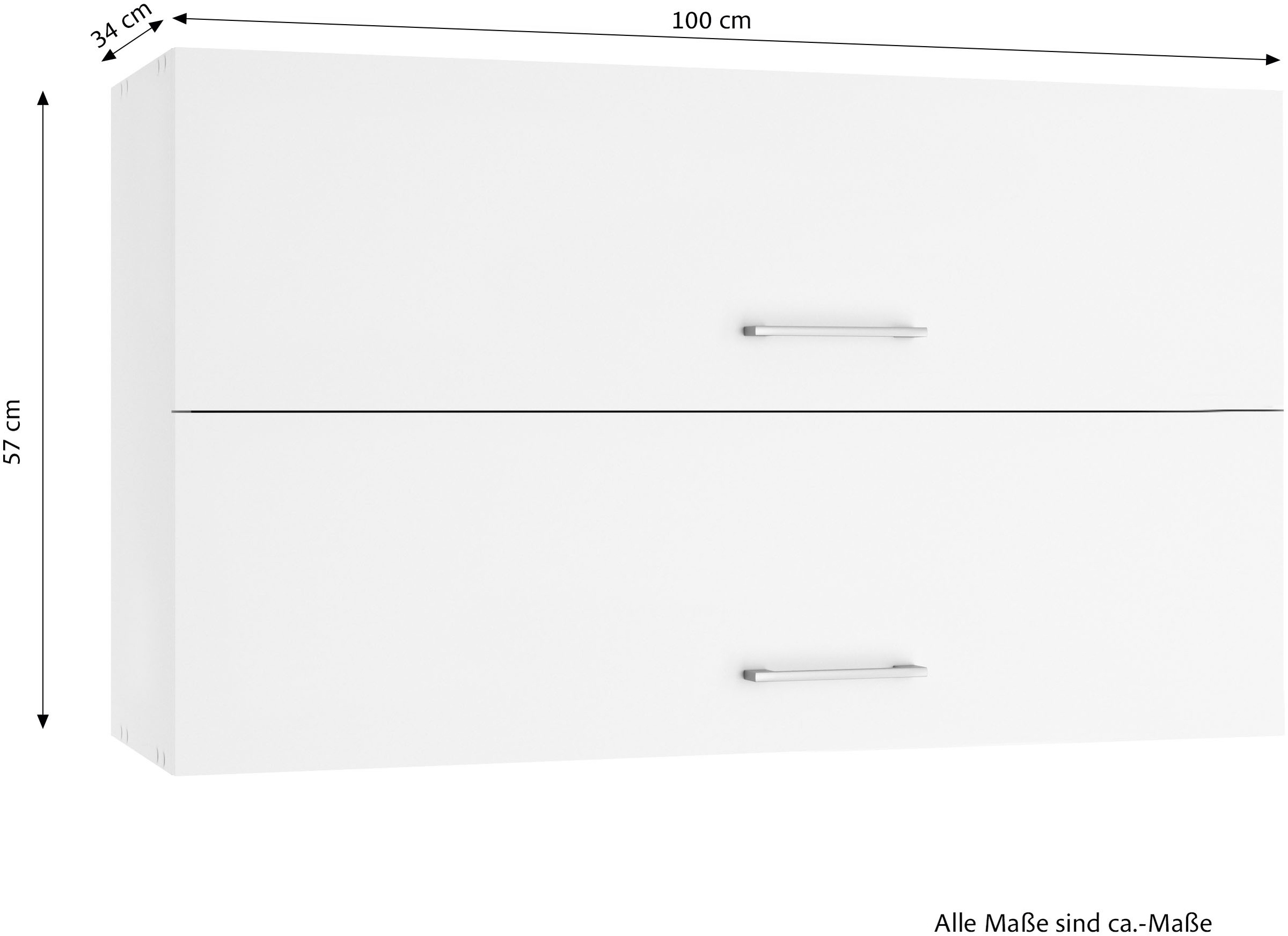 KOCHSTATION Klapphängeschrank »KS-Milan«, HELD Möbel, Klapphängeschrank 100 cm, matte oder hochglänzende Fronten