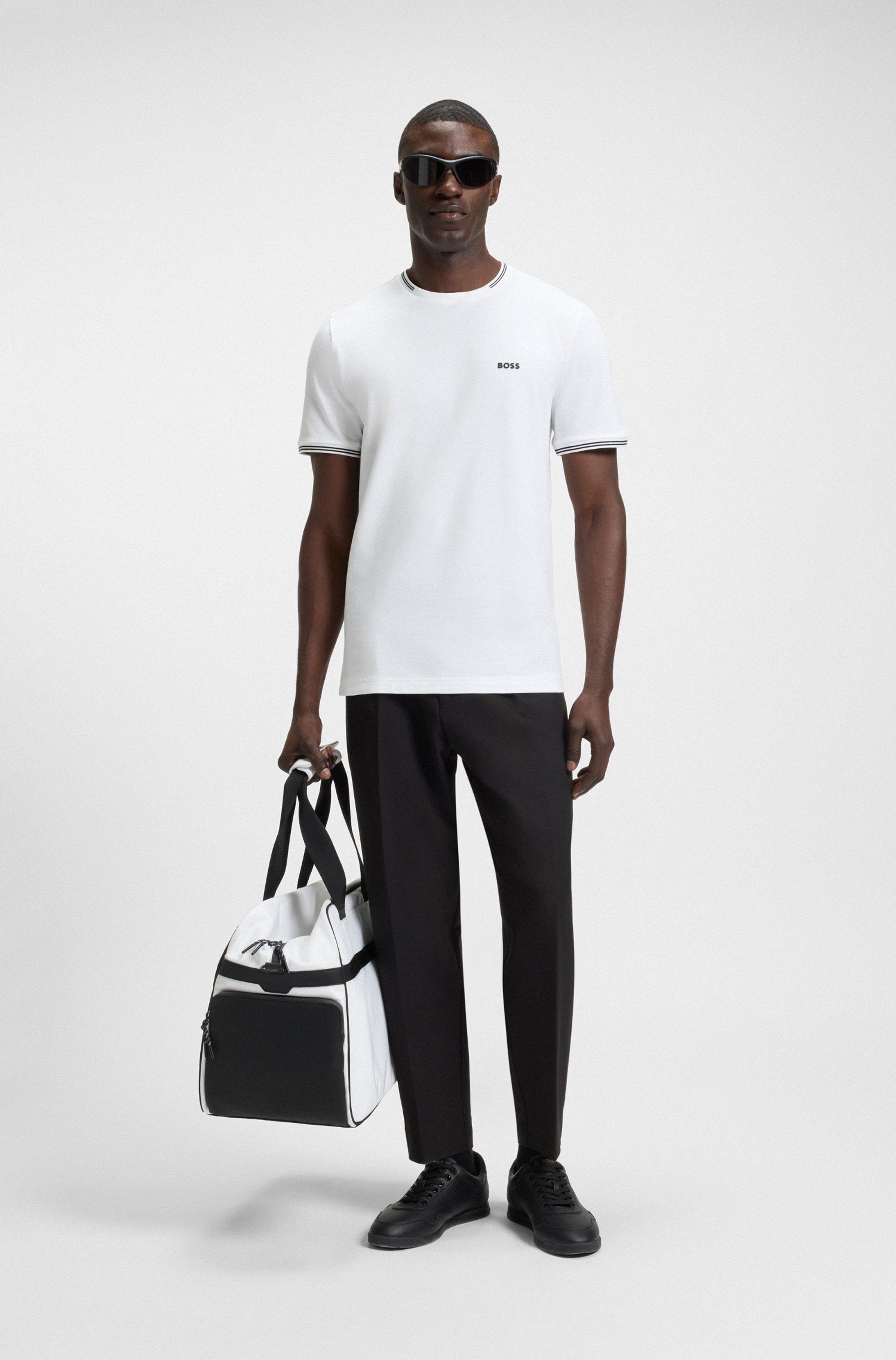 BOSS GREEN T-Shirt »Taul«, mit kontrastfarbenen Streifendetails
