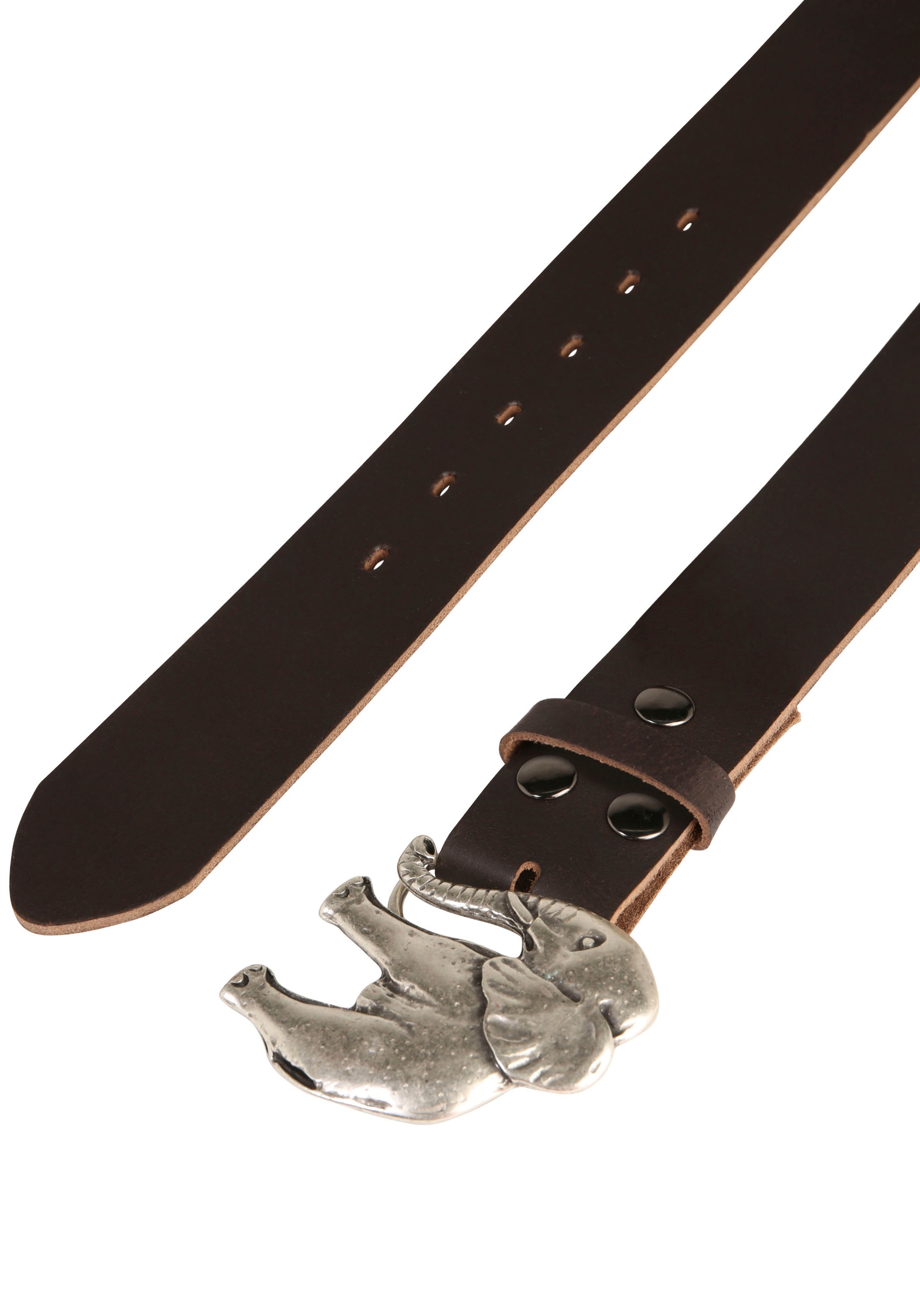 Rettungsring Gürtel Ledergürtel mit austauschbarer Schließe "Elefant" günstig online kaufen