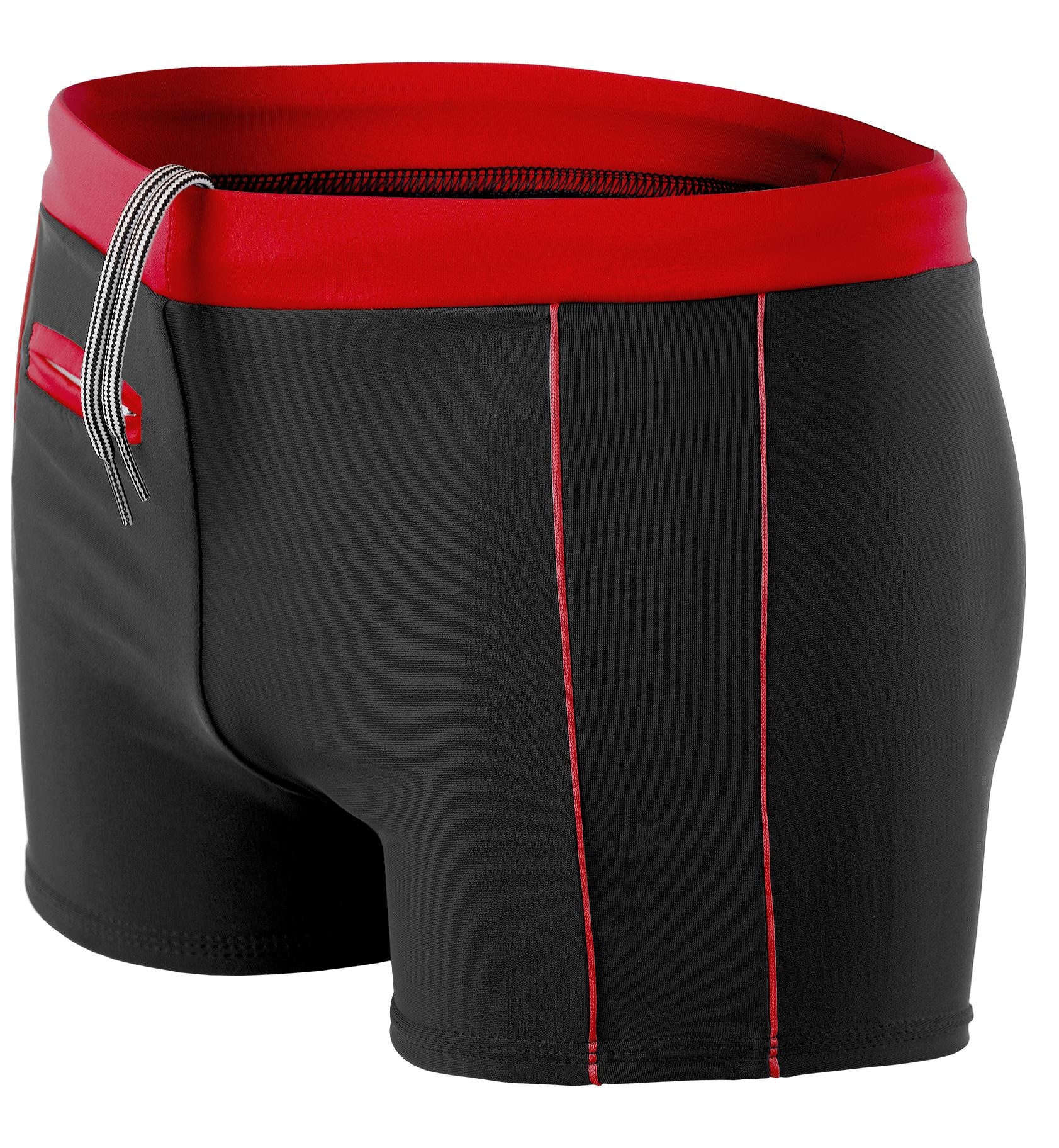 AQUARTI Herren Badehose "Badehose Aquarti Herren Badehose Kurz mit Kontrastpaspel", grau, Gr. XXL, Obermaterial: 80% Polyamid PA. 20% Elasthan EL.,