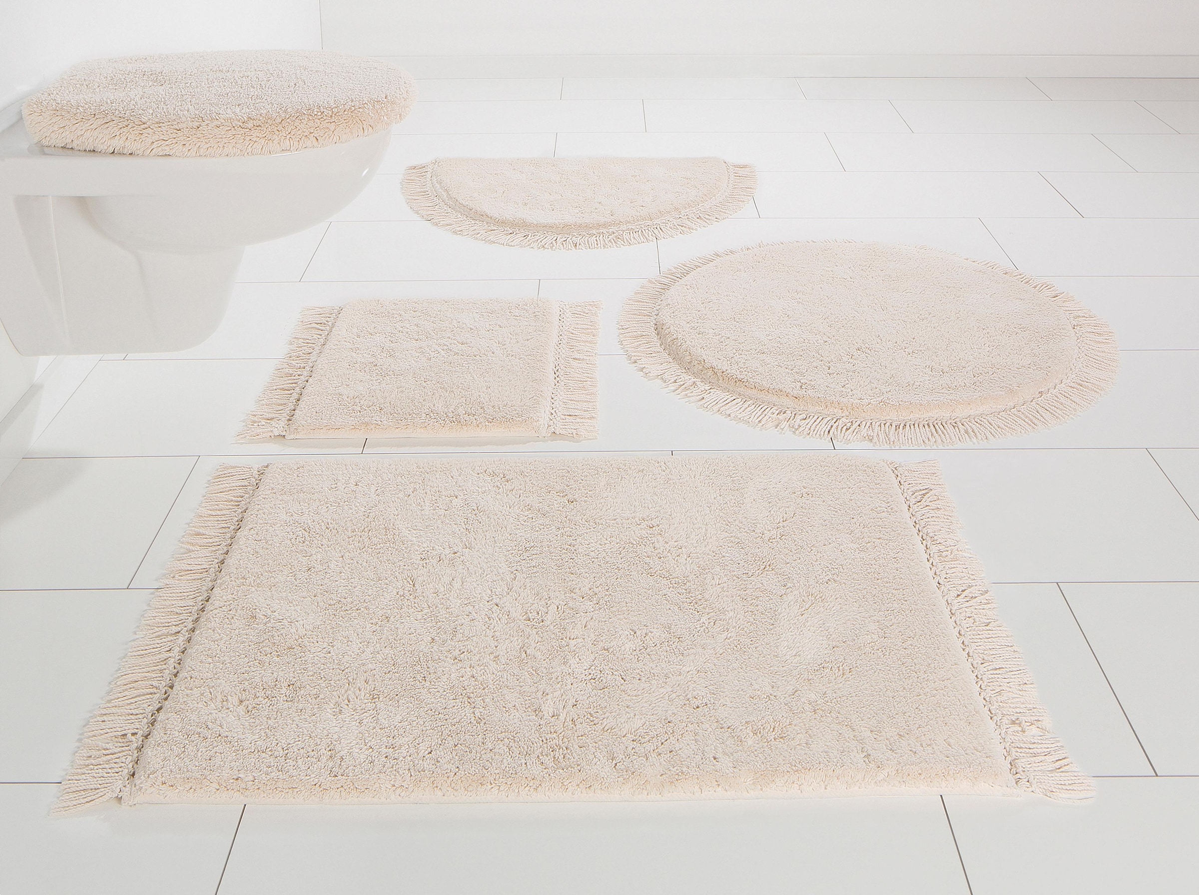 my home Badematte "Finca, Badvorleger, Badezimmer Teppich" Höhe 16 mm rutsc günstig online kaufen