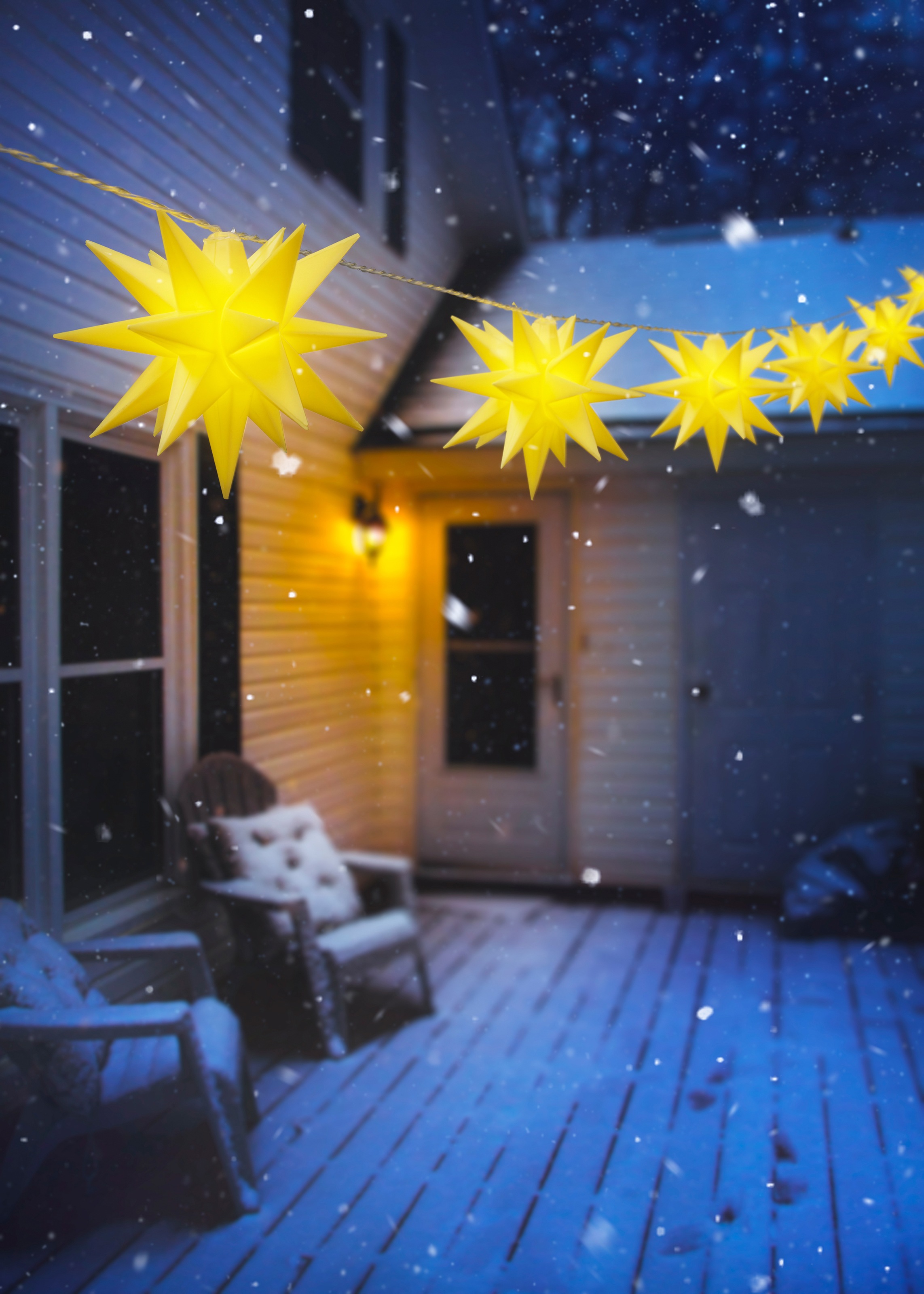 IC Winterworld LED-Lichterkette »Weihnachtsdeko aussen«, 10 St.-flammig,  Sterne mit 19 Spitzen, ca. 12 cm groß kaufen