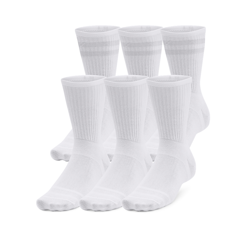 Under Armour "UA Essential 6pk Crew" Packung, 6 Stk. tlg. mit Logostickerei, atmungsaktiv, elastische Passform