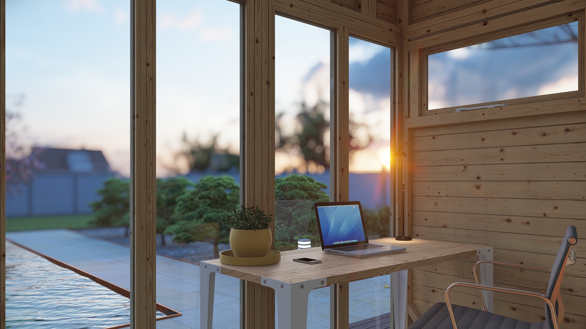 KONIFERA Gartenhaus »Cubus 3 Office Lounge«