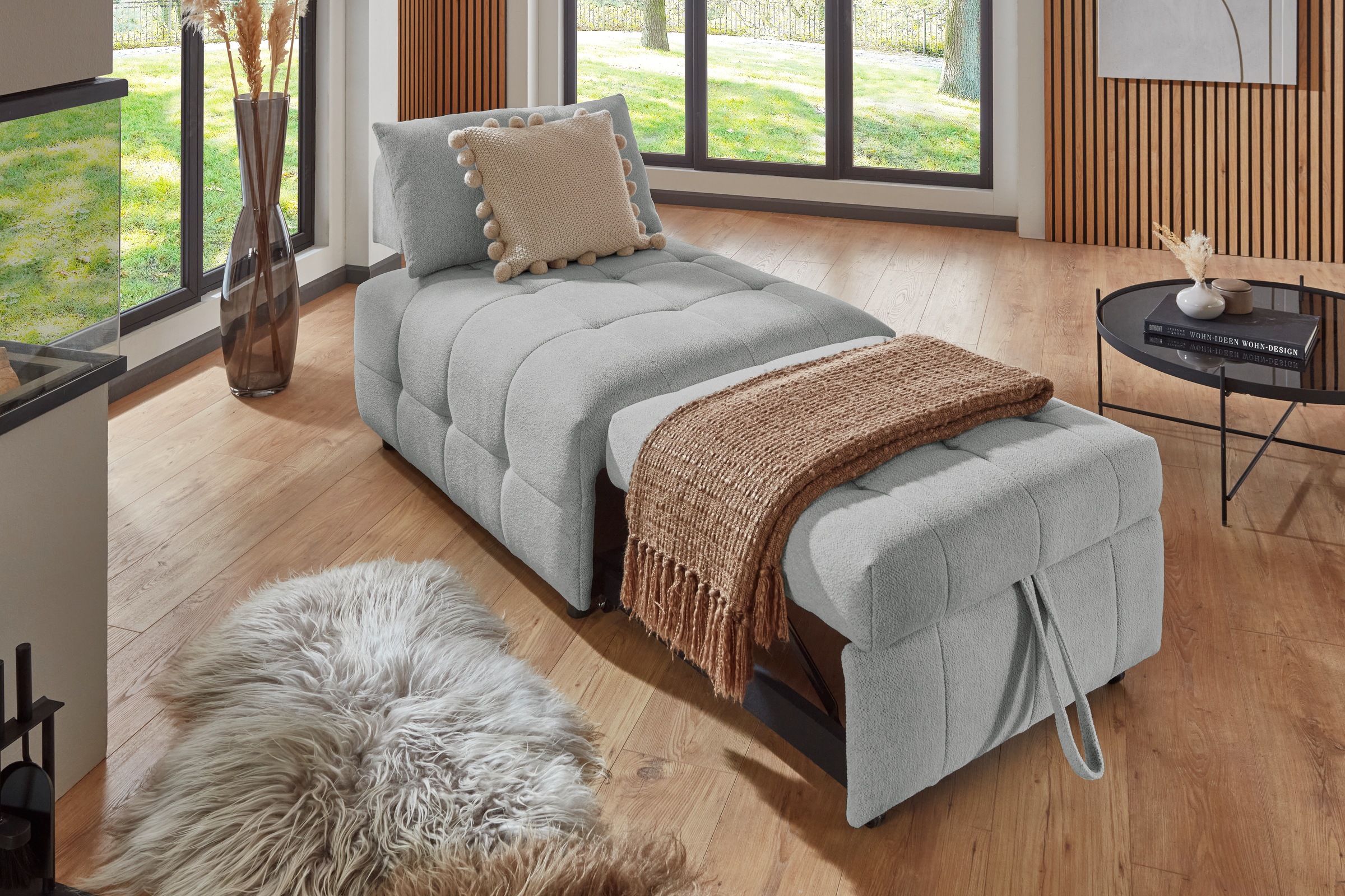 ATLANTIC home collection Sofa "Fabio", Schlafsessel mit Sitztiefenverstellu günstig online kaufen