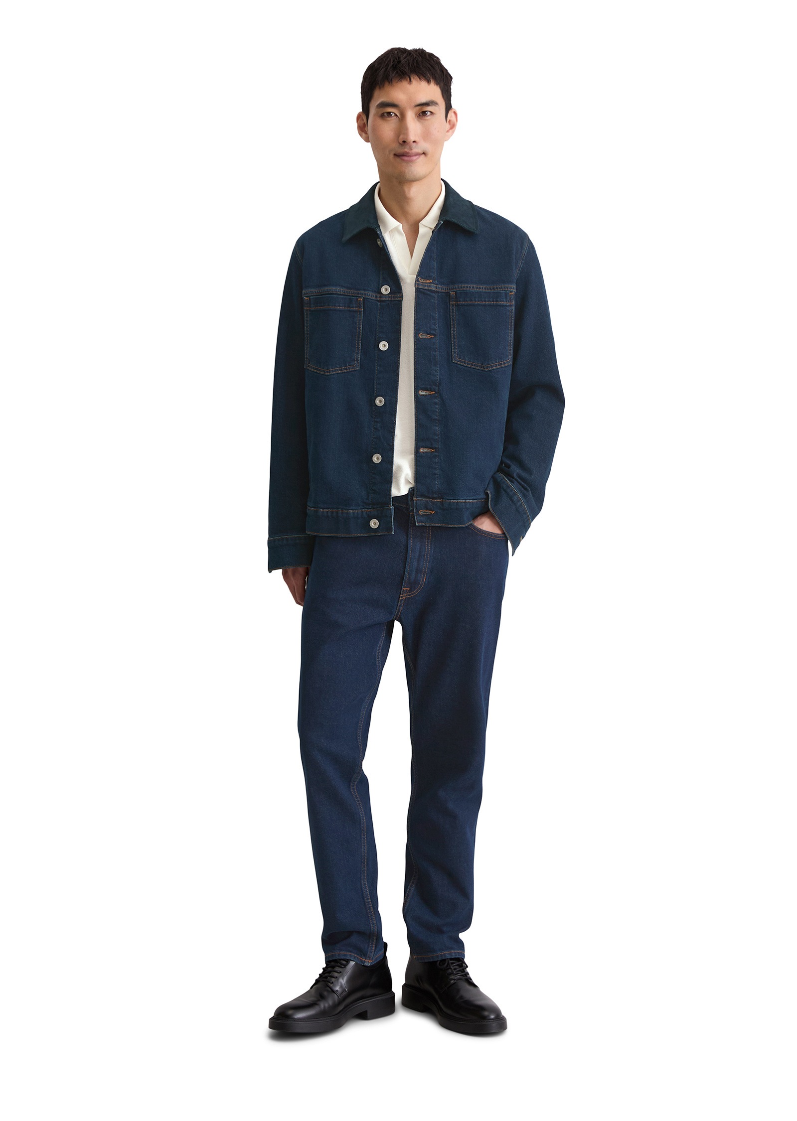 Marc O'Polo Jeansjacke »mit lässigem Cord-Kragen«