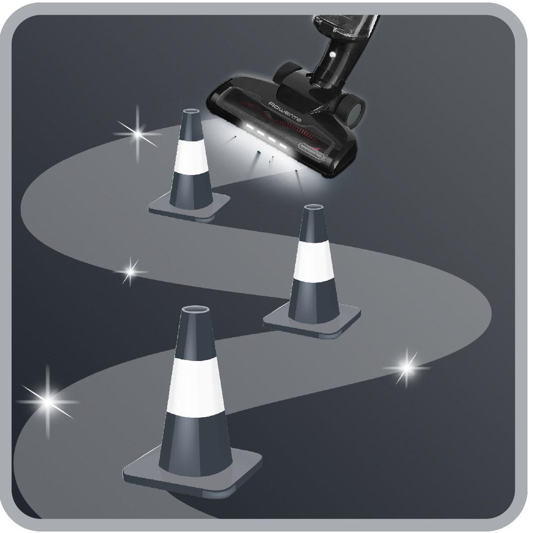 Rowenta Akku-Stielstaubsauger »Air Force Light, kabellos, LED- Beleuchtung, 30 Min, Betriebsdauer,«, 2,3 kg, beutellos, 14,4 Volt, leichtes und kompaktes Design, RH6545