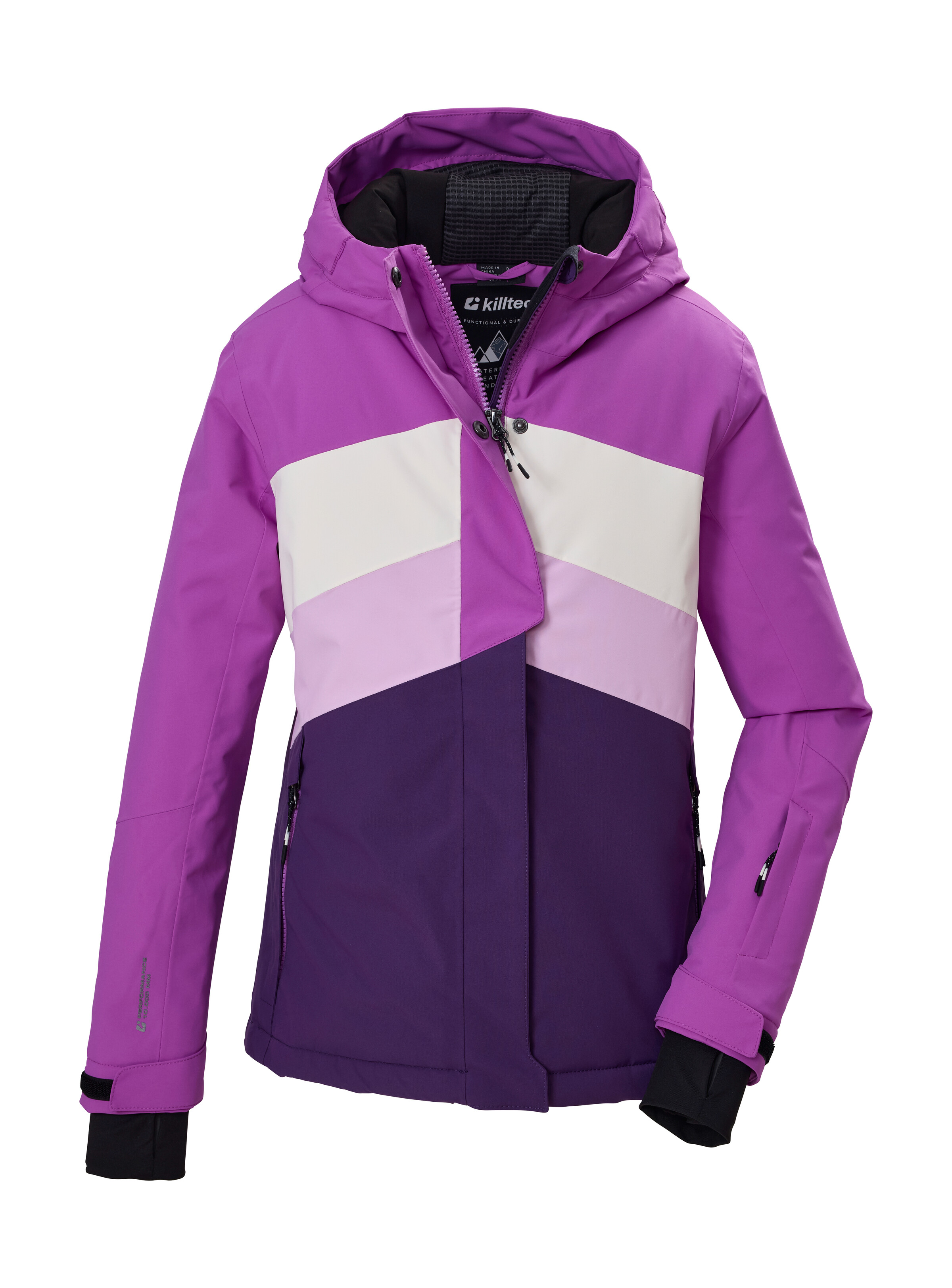 Killtec Skijacke "KSW 196 GRLS SKI JCKT" Wind- und wasserdichte Skijacke mit verstellbaren Details
