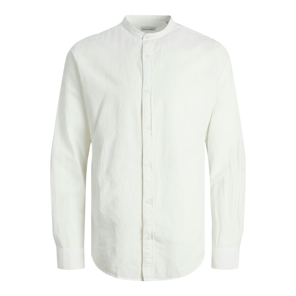 Jack & Jones Langarmhemd »JJELINEN BLEND BAND SHIRT LS SN«