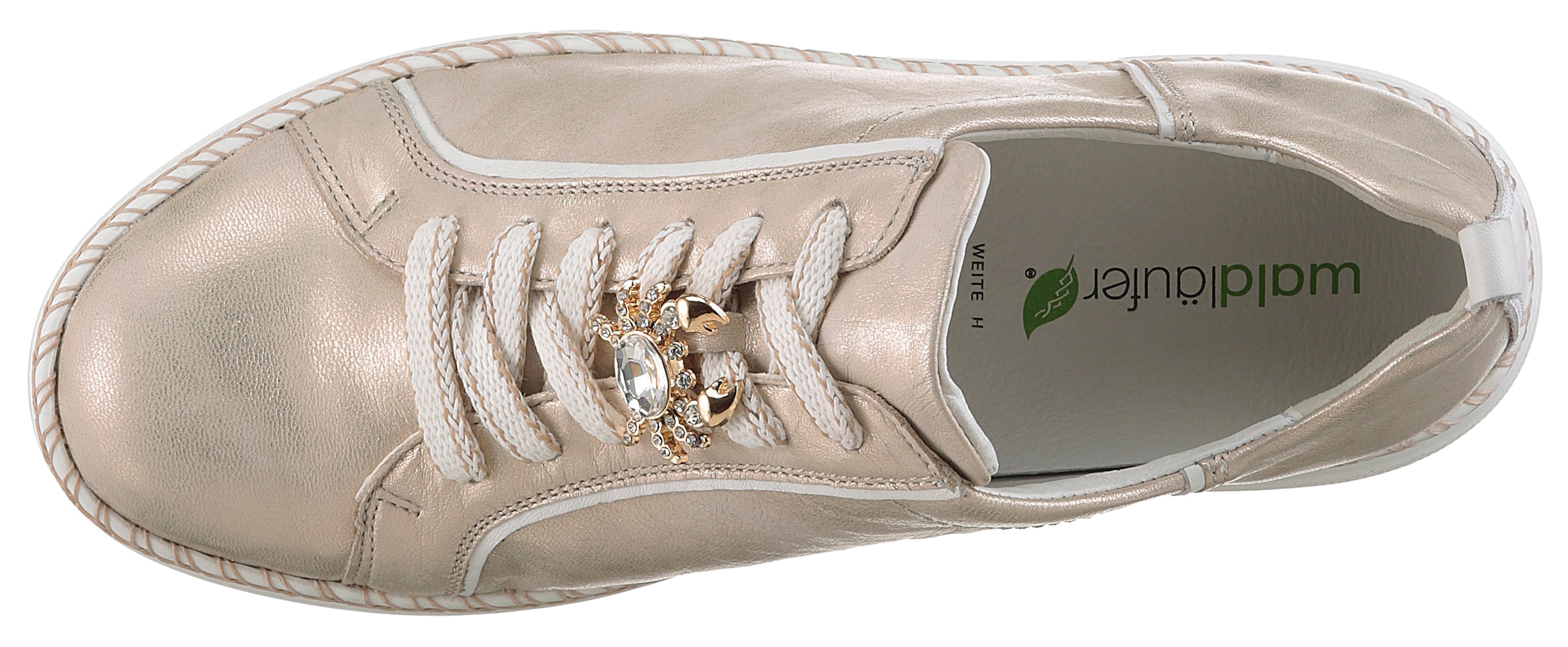 Waldläufer Plateausneaker »H-VIVIEN«, Freizeitschuh, Halbschuh, Schnürer, Schmuckelement, Komfortweite H