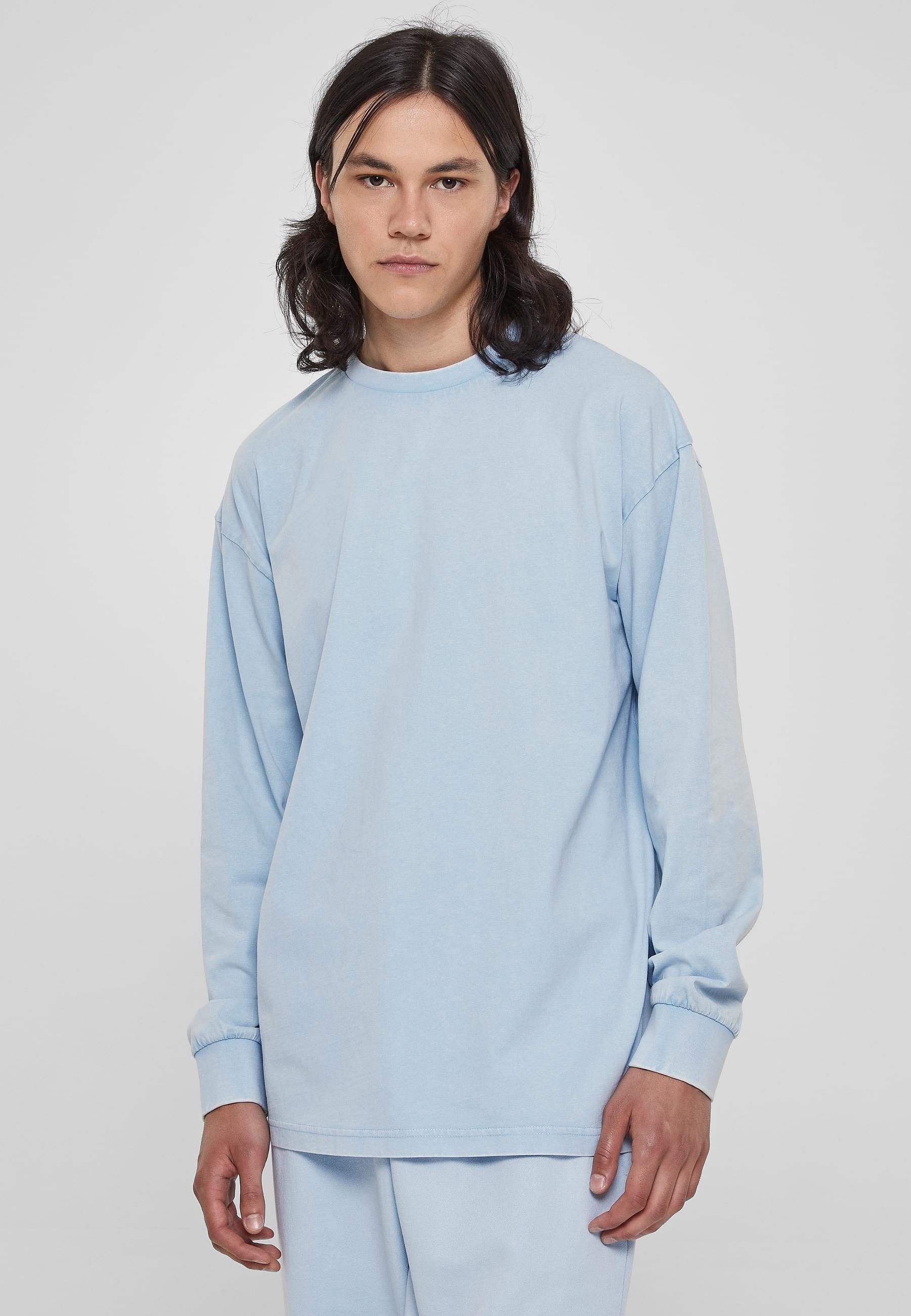 URBAN CLASSICS Longsleeve »Urban Classics Herren Heavy Boxy Acid Wash Longsleeve«, (1 tlg.)