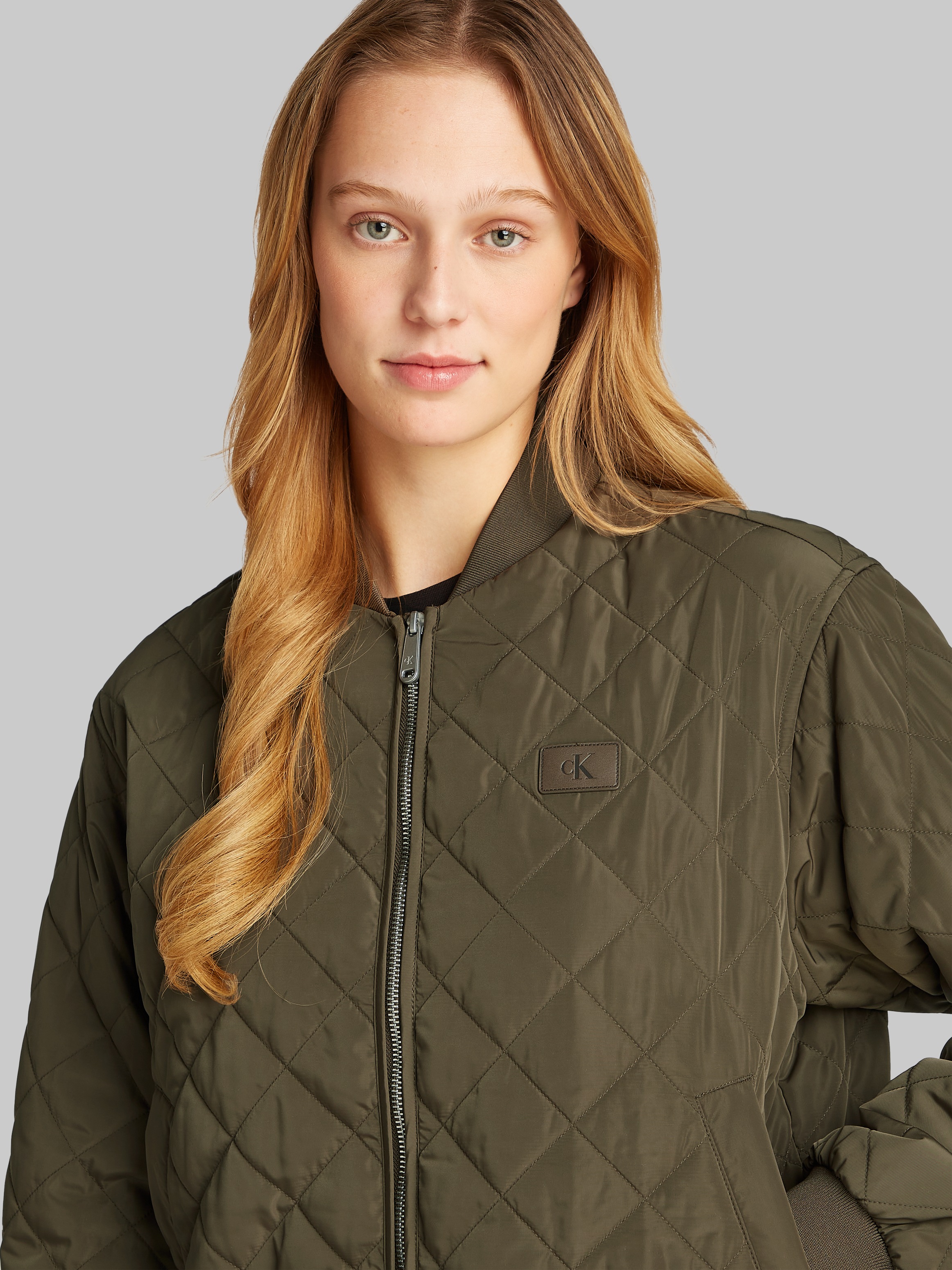 Calvin Klein Jeans Bomberjacke "LW QUILTED JACKET", mit Logodruck, mit Step günstig online kaufen