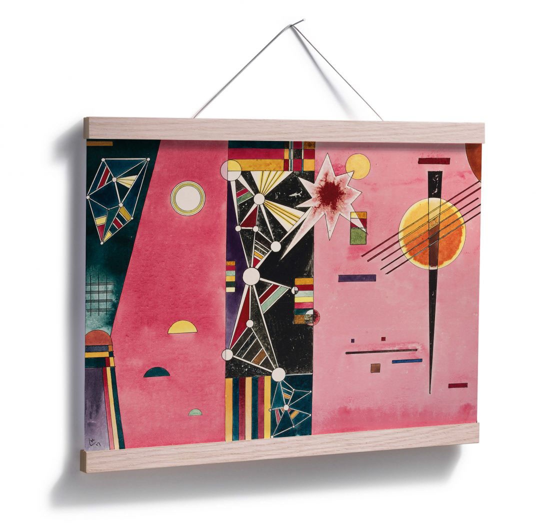 Black Friday Wall-Art Poster »Kandinsky abstrakte Kunst Rosa Rot«, Abstrakt,  (1 St.), Poster, Wandbild, Bild, Wandposter | BAUR