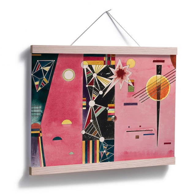 Black Friday Wall-Art Poster »Kandinsky abstrakte Kunst Rosa Rot«, Abstrakt,  (1 St.), Poster, Wandbild, Bild, Wandposter | BAUR