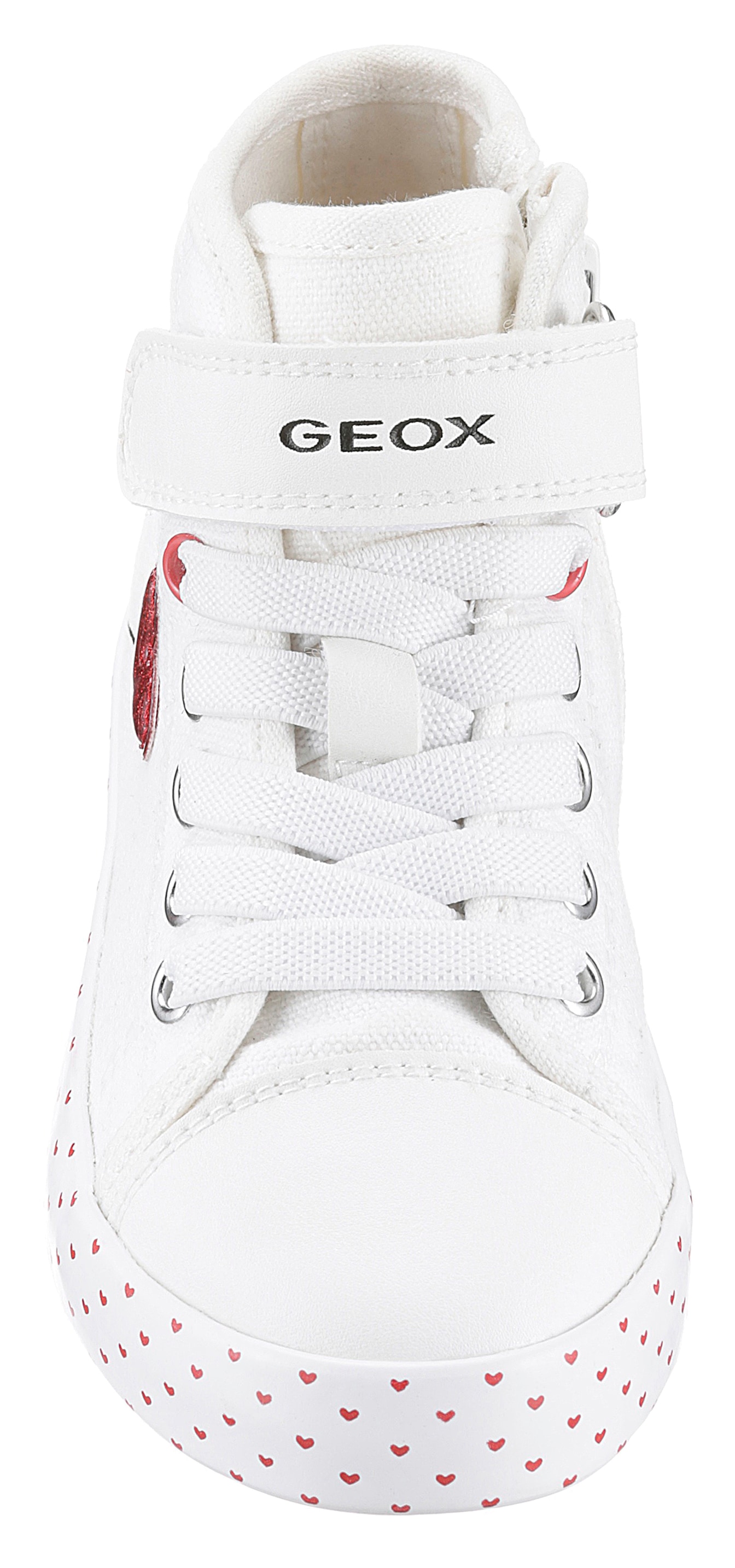 Geox Sneaker »JR CIAK GIRL«, mit süßen Herzchenmotiv, Freizeitschuh, Halbschuh, Schnürschuh
