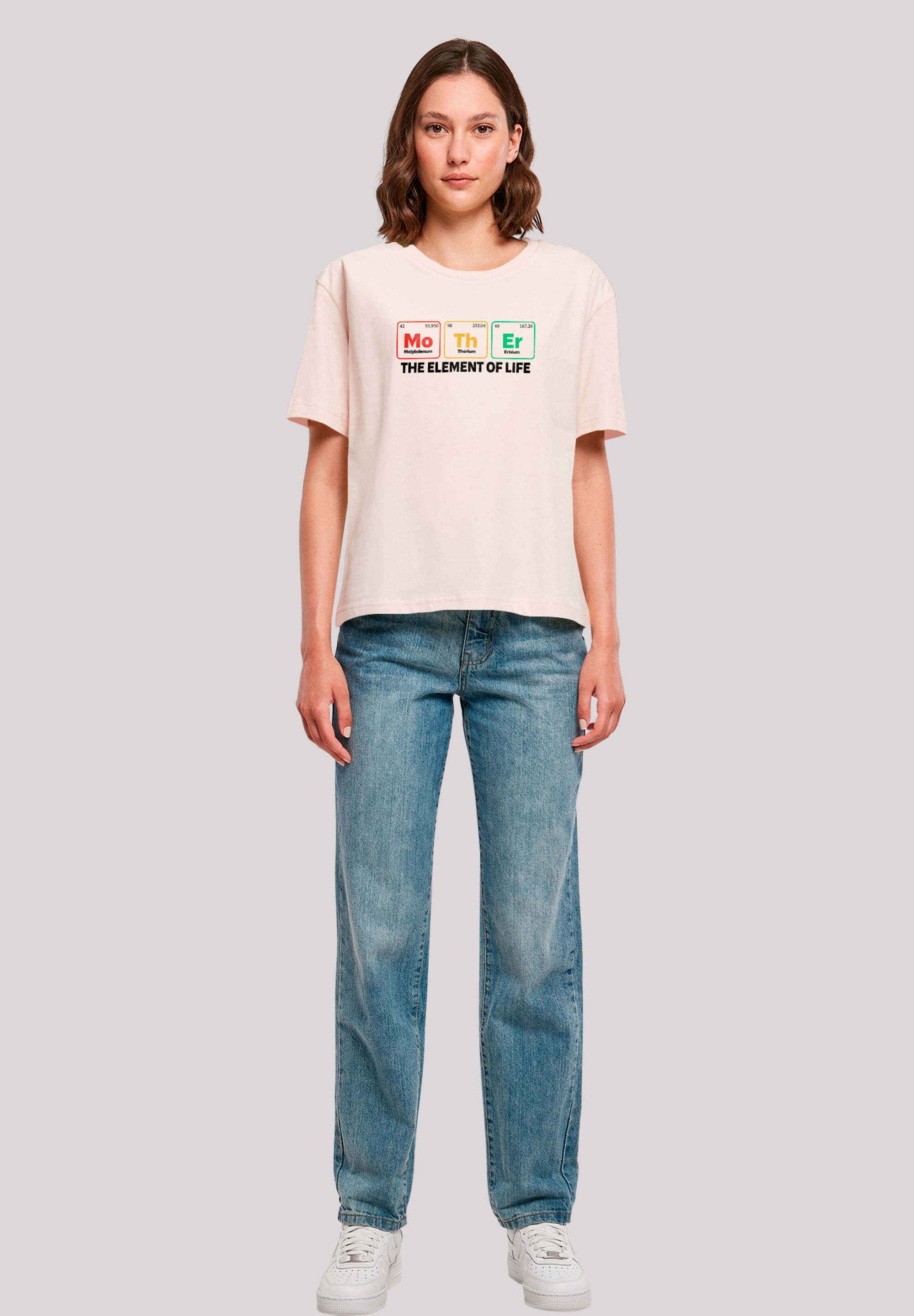 F4NT4STIC T-Shirt »Mothers Day Minimalist Periodic Table Geeky Mom«, Premium Qualität