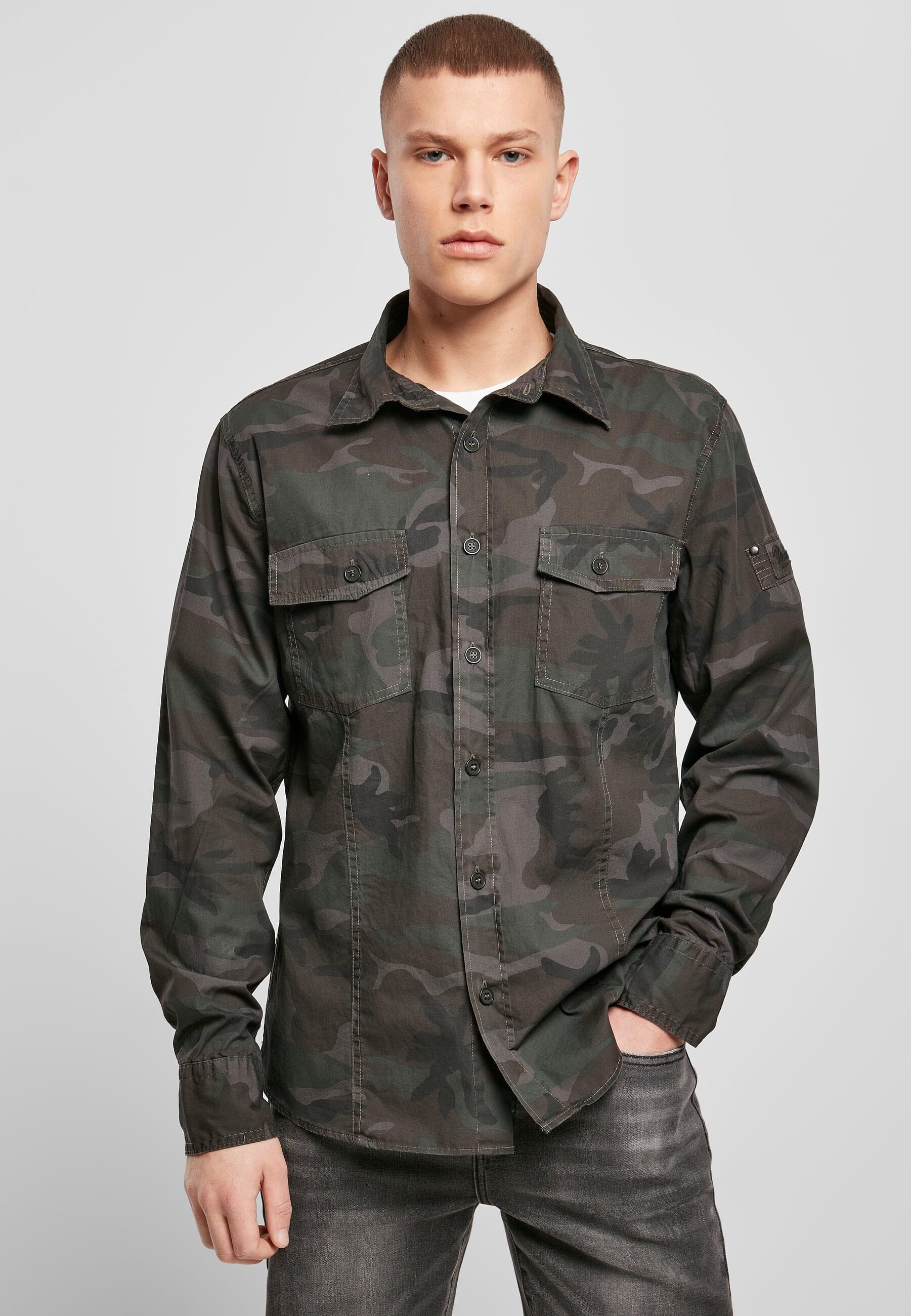 Brandit Langarmhemd »Brandit Herren Slim Worker Shirt«, (1 tlg.)