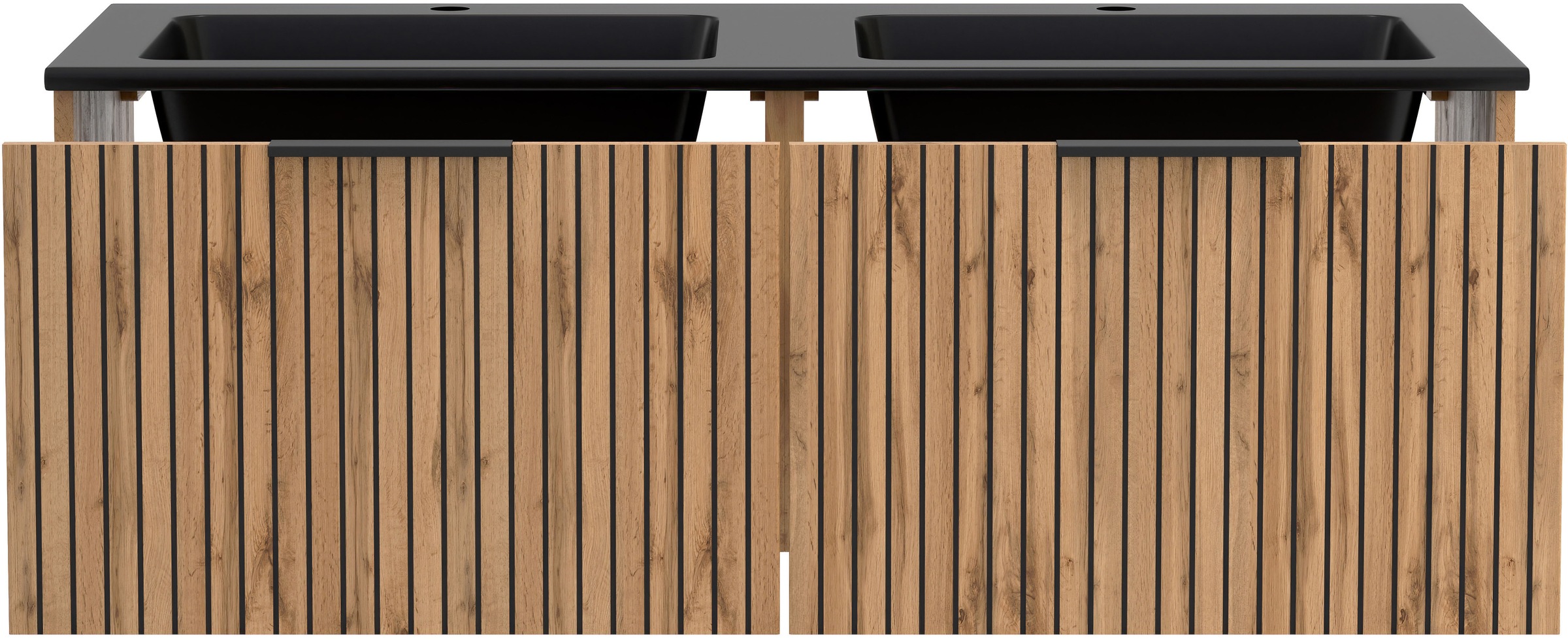 welltime Badmöbel-Set »Welltime, Carlton Waschtisch-Set, 80 oder 120 cm, gestreift«, (3 St.)