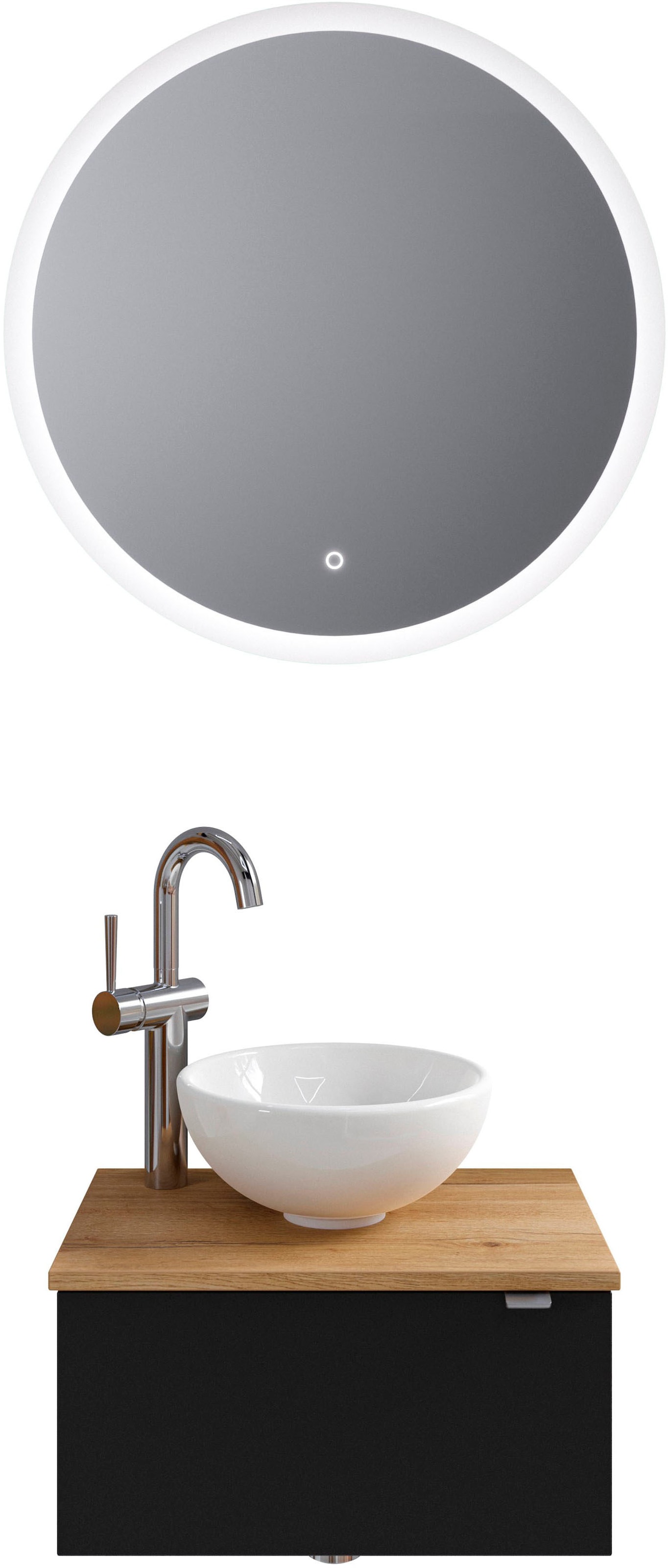 Saphir Badmöbel-Set "Serie 6915" 4 Stk. tlg. Gäste-Bad, mit LED-Spiegel und günstig online kaufen
