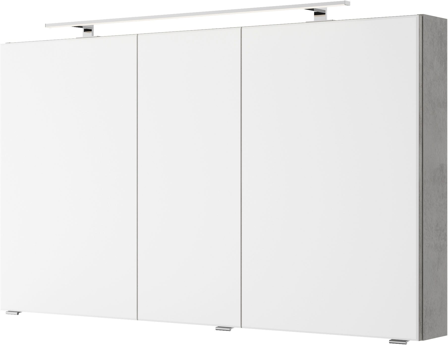 Saphir Badmöbel-Set »Serie 4035 2-teilig, Keramik-Aufsatzbecken mit LED-Spiegelschrank«, (Set), Waschplatz inkl. Türdämpfer, 120 cm breit, 4 Schubladen, 3 Türen