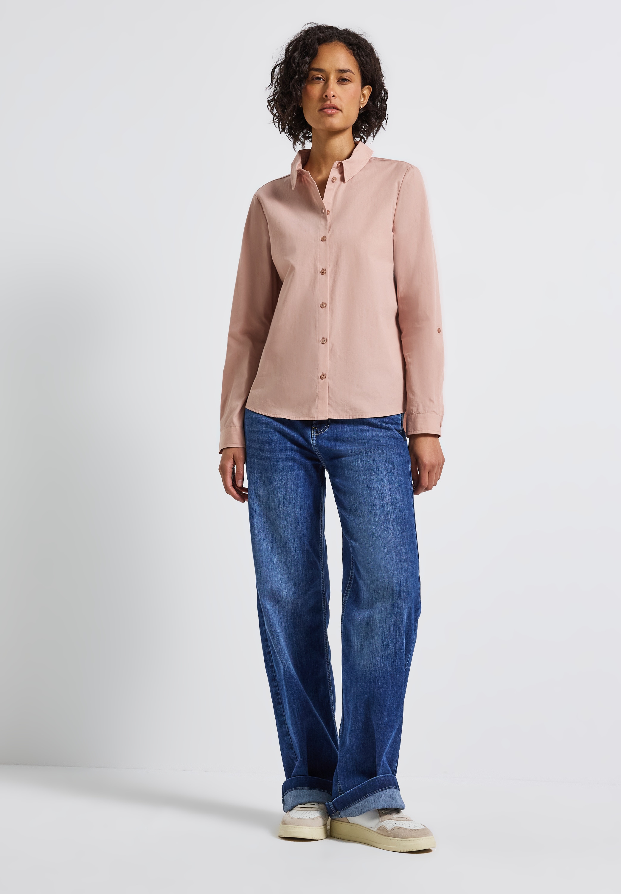 STREET ONE Hemdbluse, aus reiner Baumwolle