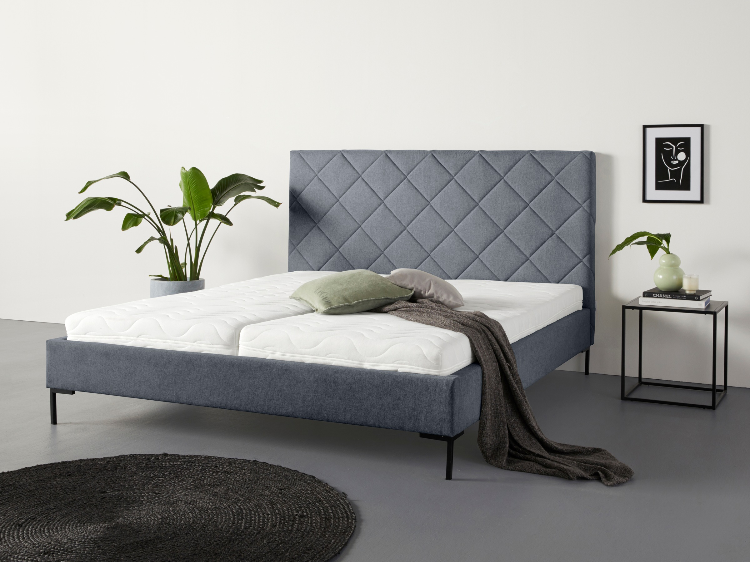 Thumbnail - Home affaire Polsterbett "Charlott", Modernes Polsterbett mit oder ohne Lattenrost