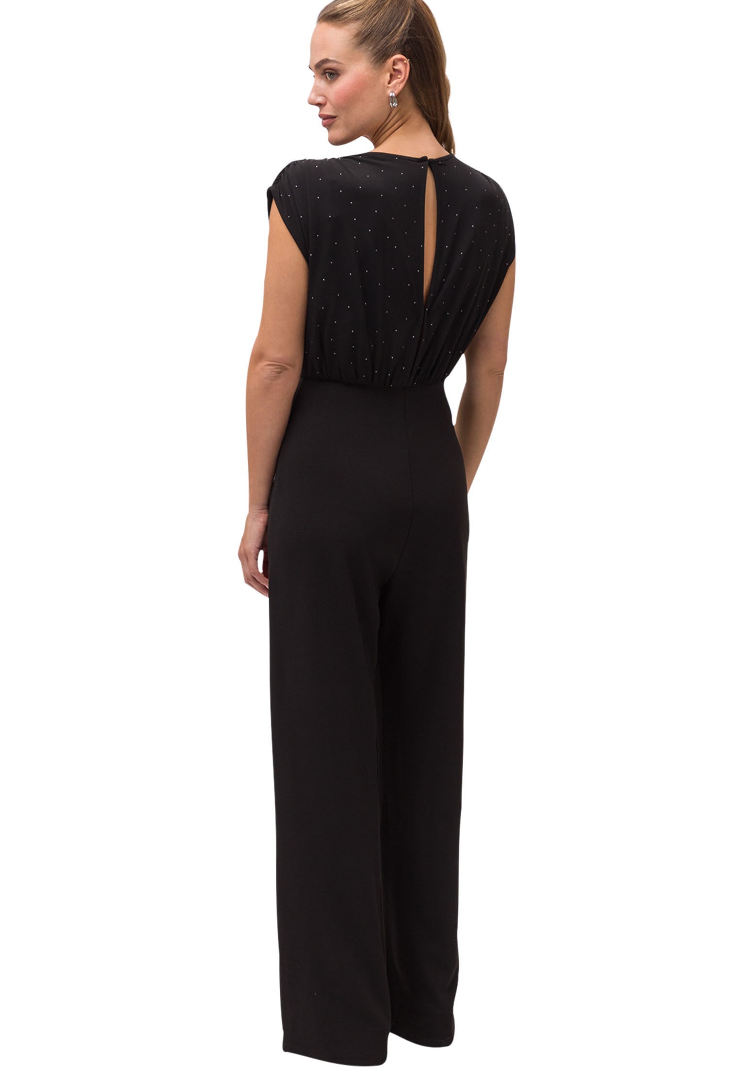 Zero Overall »zero Jumpsuit mit Glitzersteinchen«, (1 tlg.), Wickeldesign