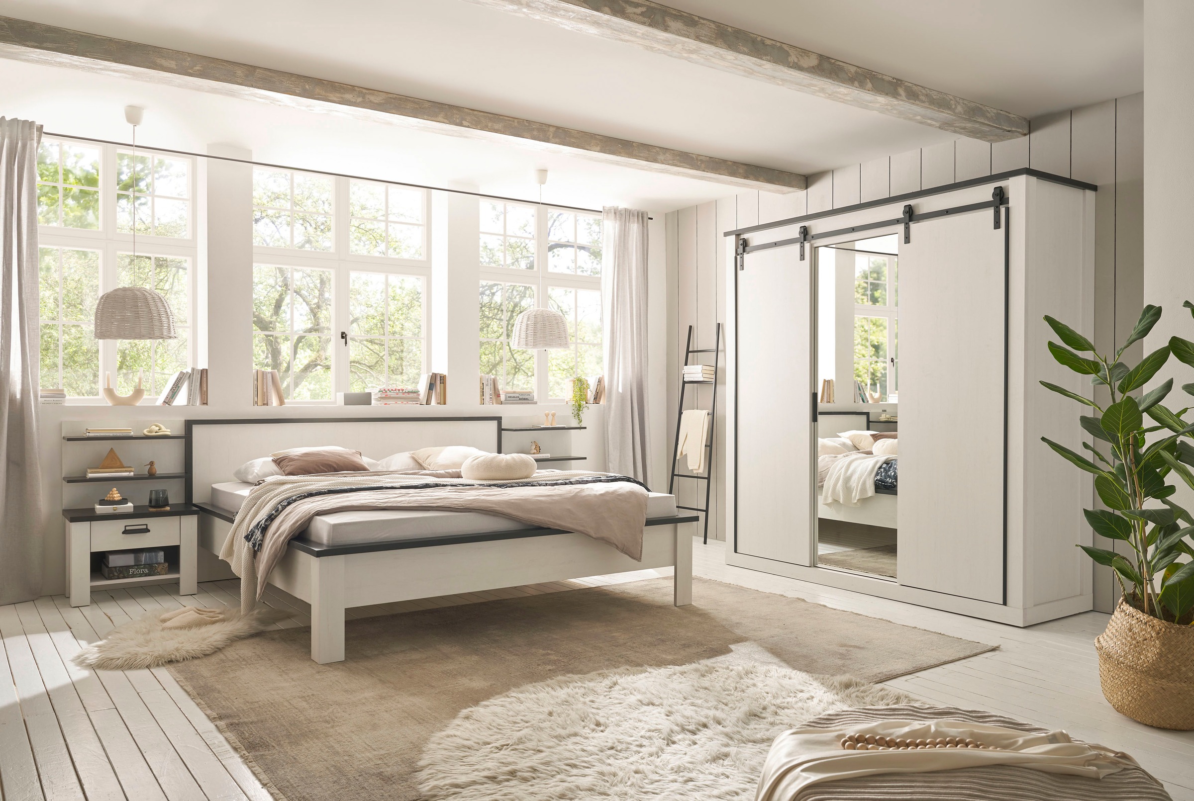 Home affaire Schlafzimmer-Set "SHERWOOD" 6 Stk. tlg. Liegefläche 180x200cm, günstig online kaufen