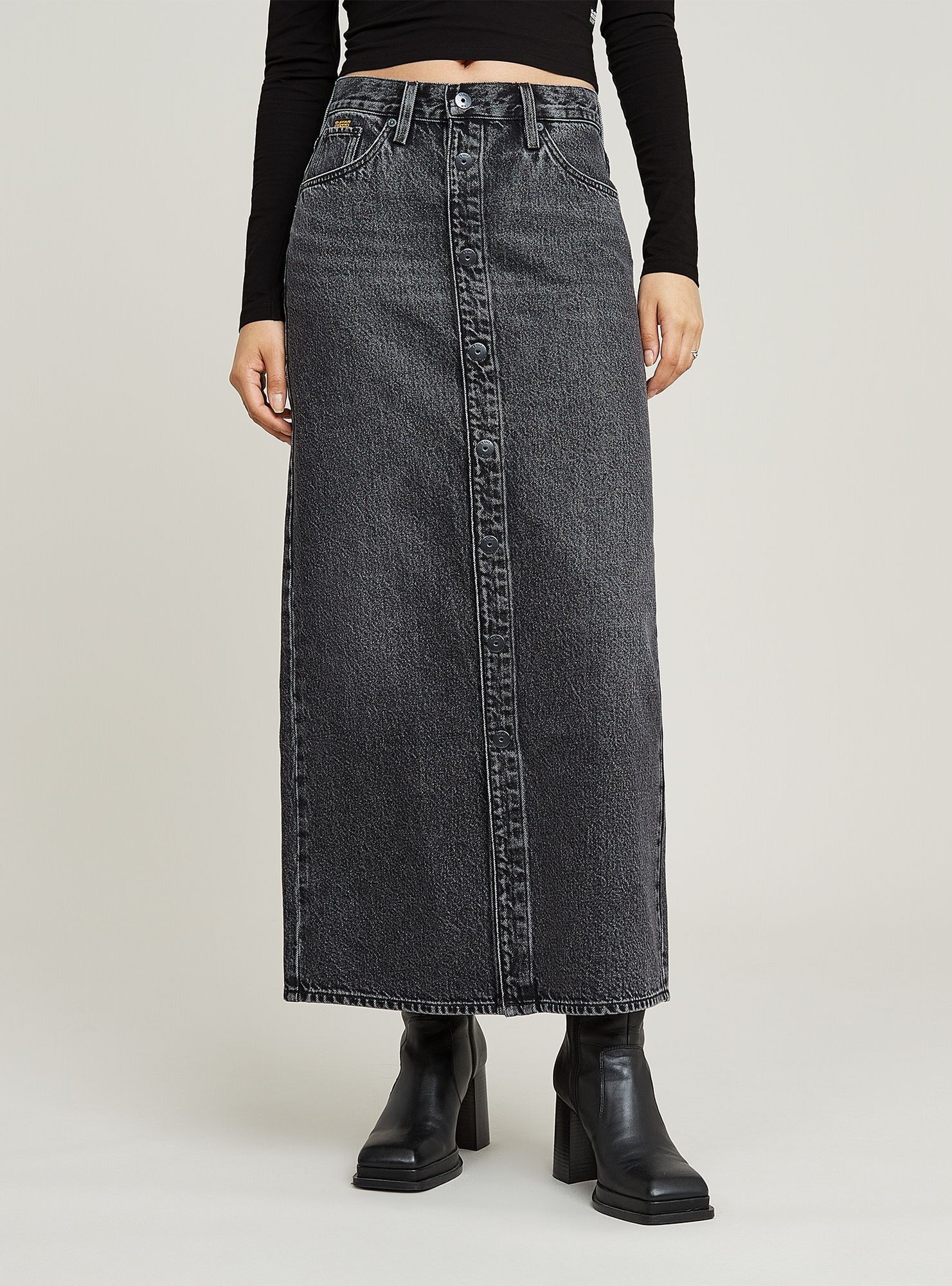 G-STAR Jeanskleid "Viktoria Snaps Long Rock" günstig online kaufen