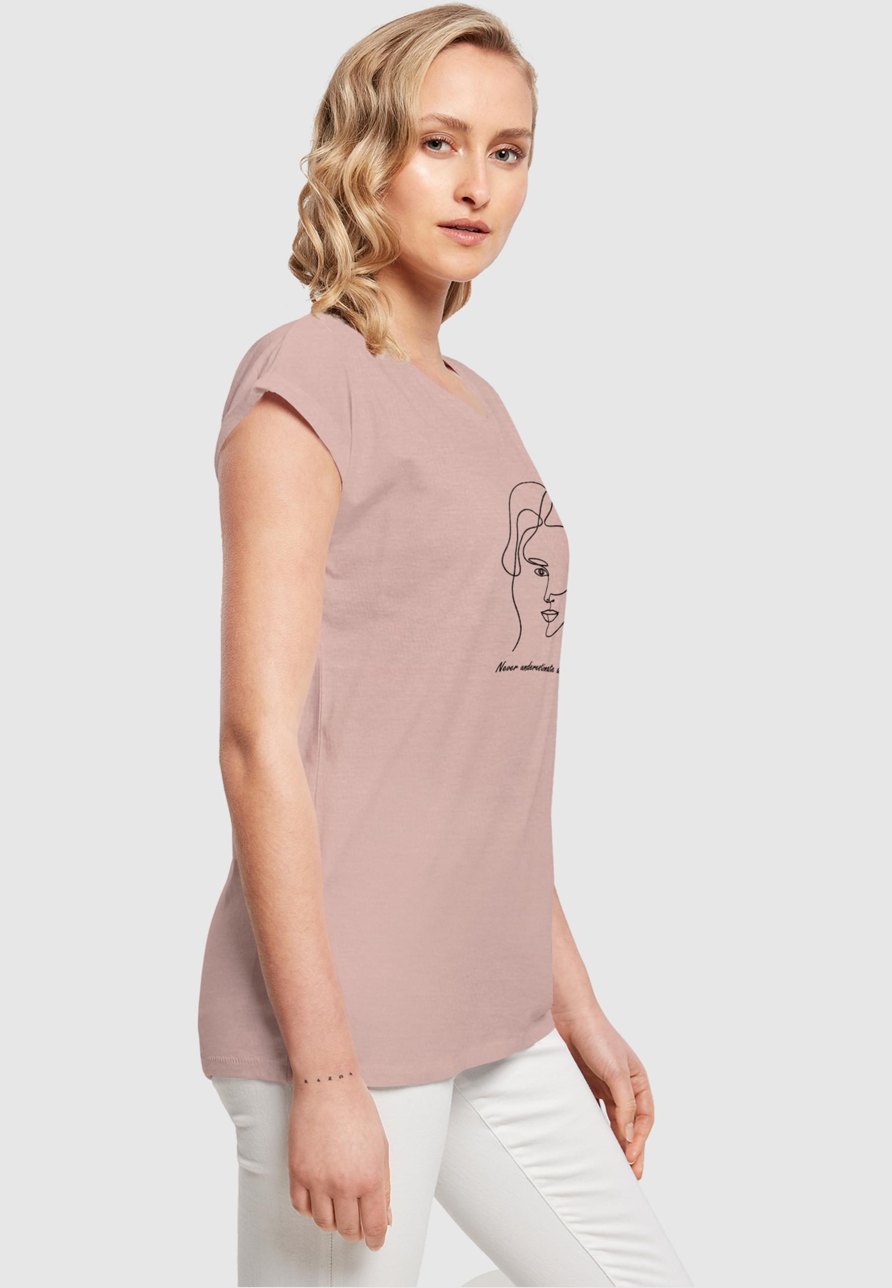 - tlg.) Merchcode BAUR »Damen T-Shirt WD | online (1 Ladies Figure Woman kaufen Shoulder Tee«, Extended