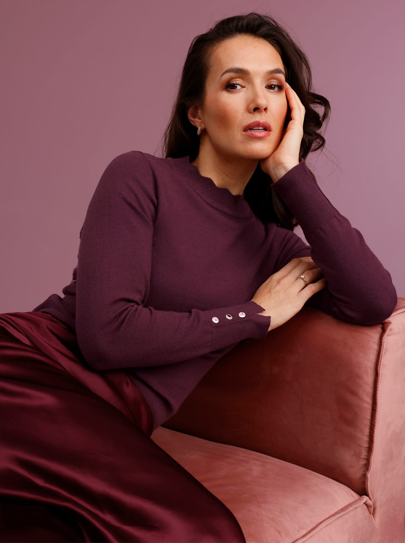 CREATION L PREMIUM Stehkragenpullover "Modal-Mix-Pullover"