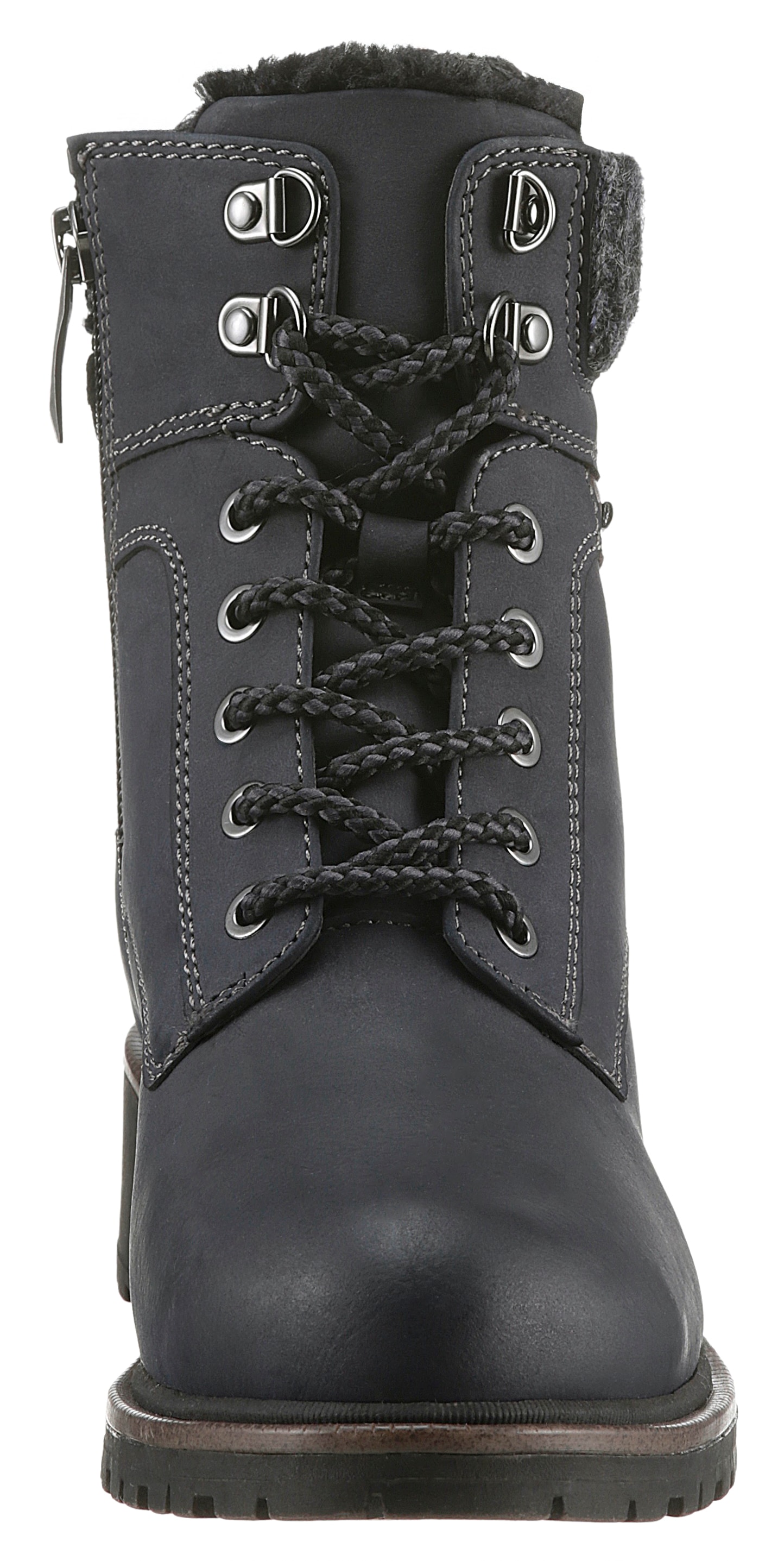 Tamaris Winterboots, Blockabsatz, Schnürboots, Winterstiefelette mit Duo Tex-Ausstattung
