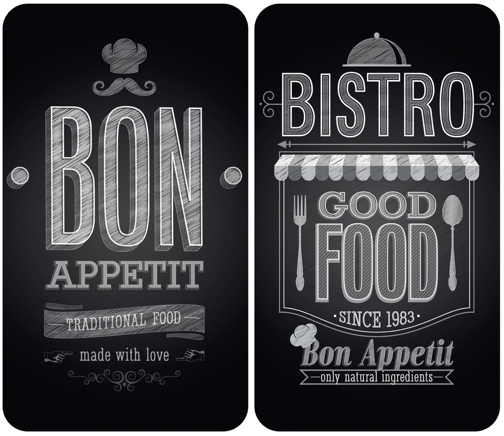 WENKO Herd-Abdeckplatte "Universal Modell Bon Appetit", (Set, 2 tlg.), Herd günstig online kaufen