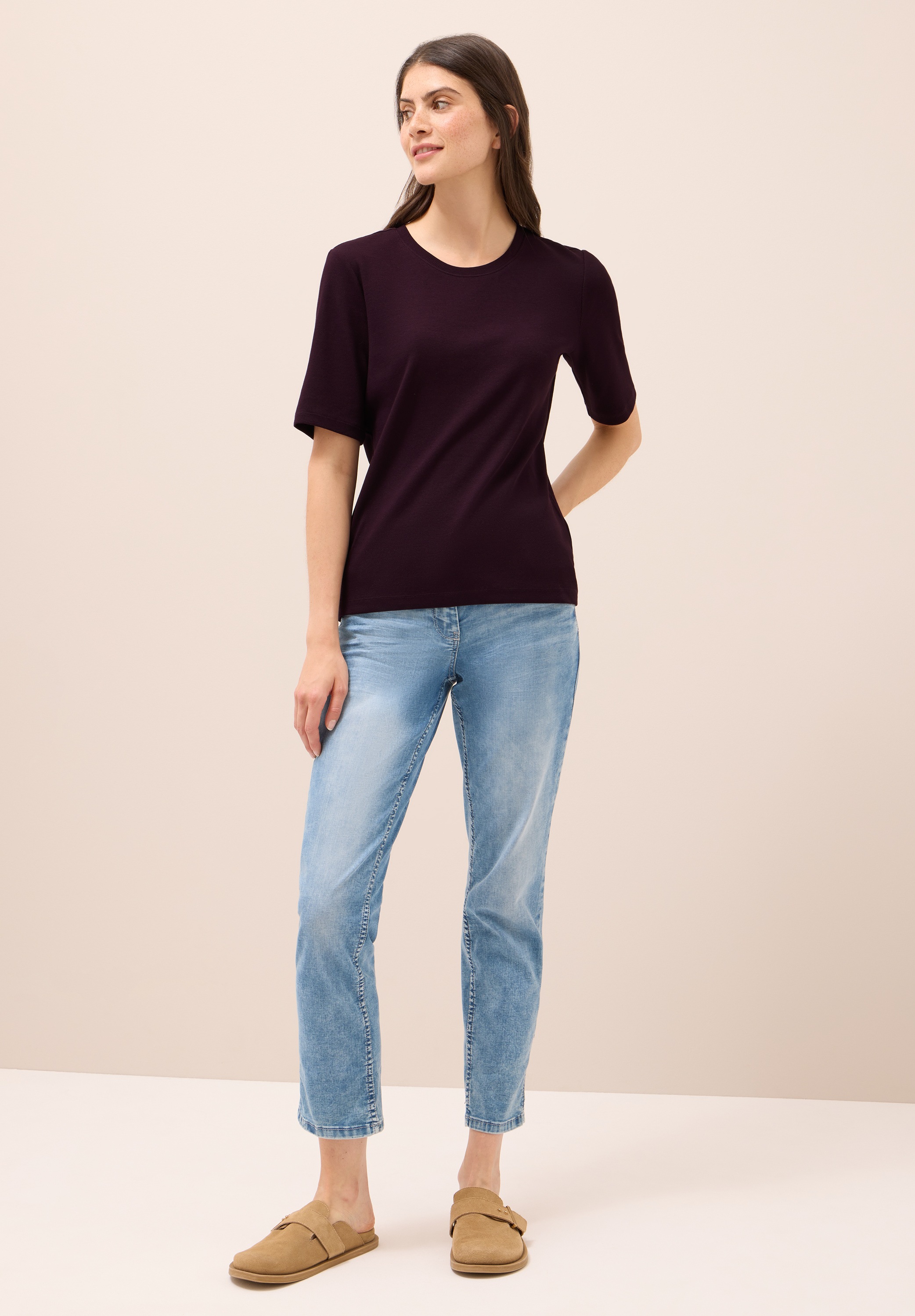 Cecil T-Shirt, aus Baumwolle mit Stretchante