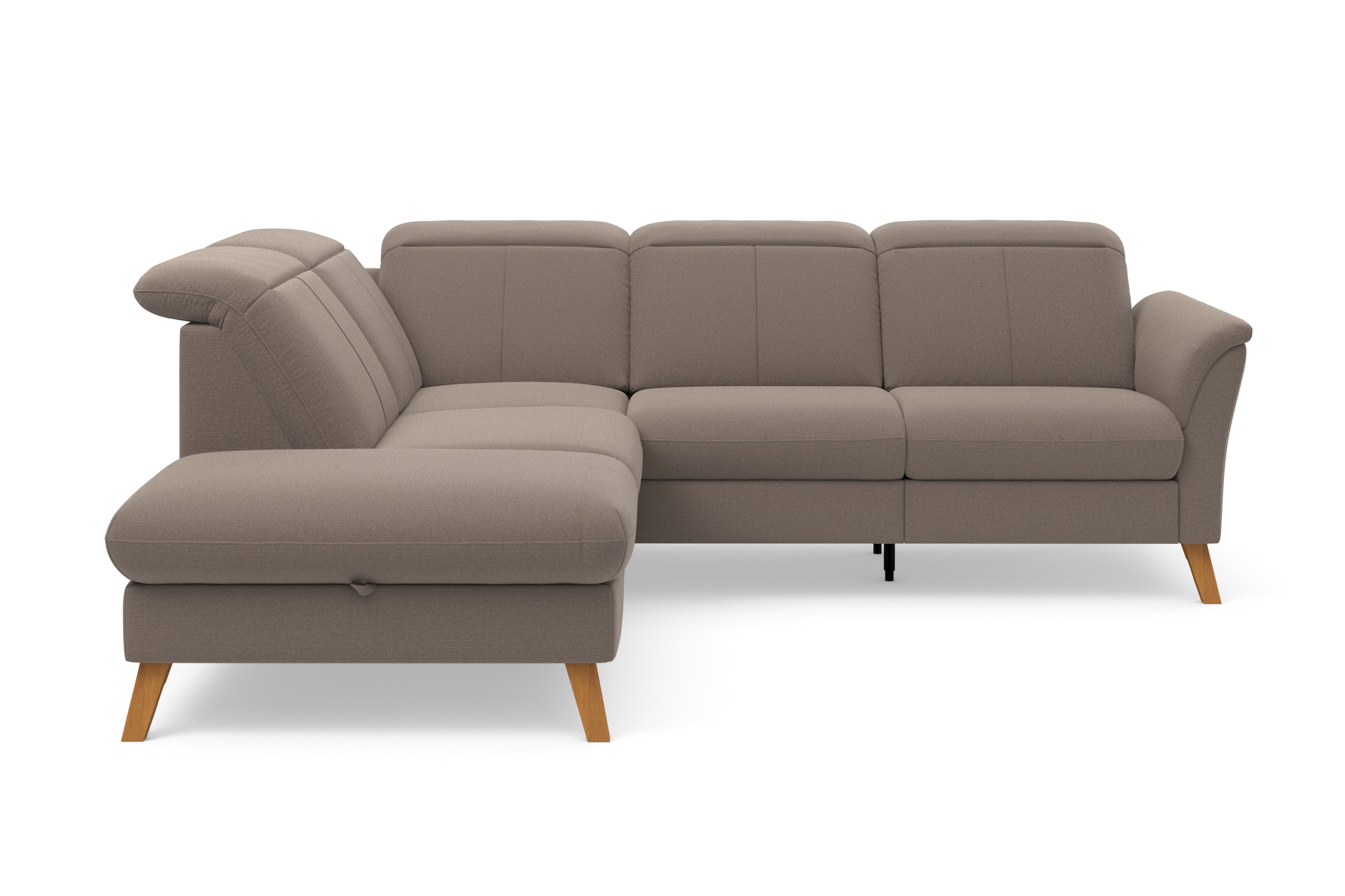 sit&more Ecksofa "Romero L-Form" wahlweise mit oder ohne TV-Funktion, Schlaffunktion, Bettkasten
