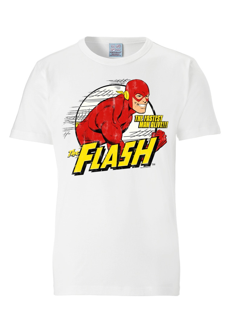 LOGOSHIRT T-Shirt »Der Rote Blitz«, mit coolem Frontprint