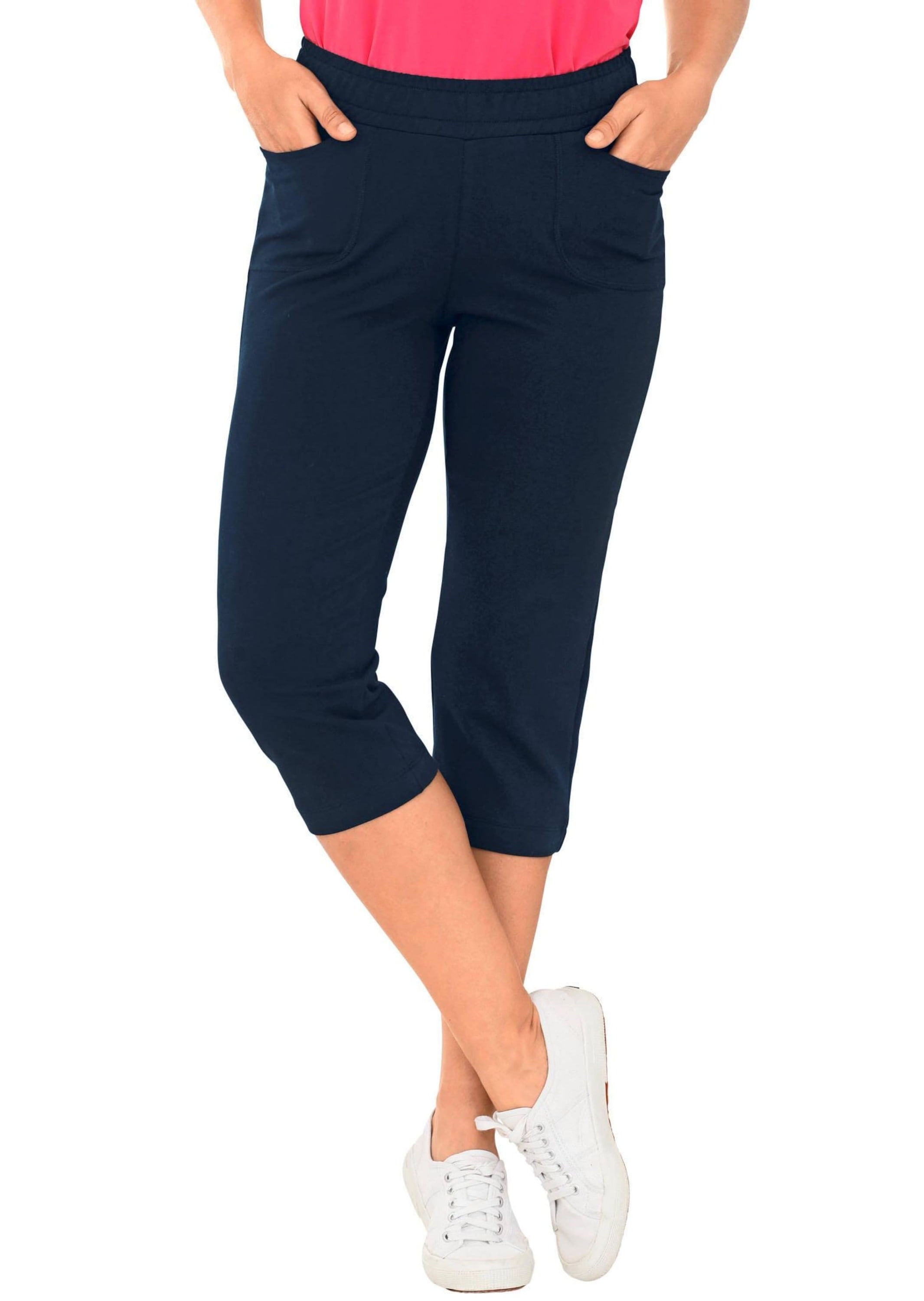 GOLDNER Stoffhose »3/4-Freizeithose Bequeme 3/4-Freizeithose mit Schlupfbund und Taschen«